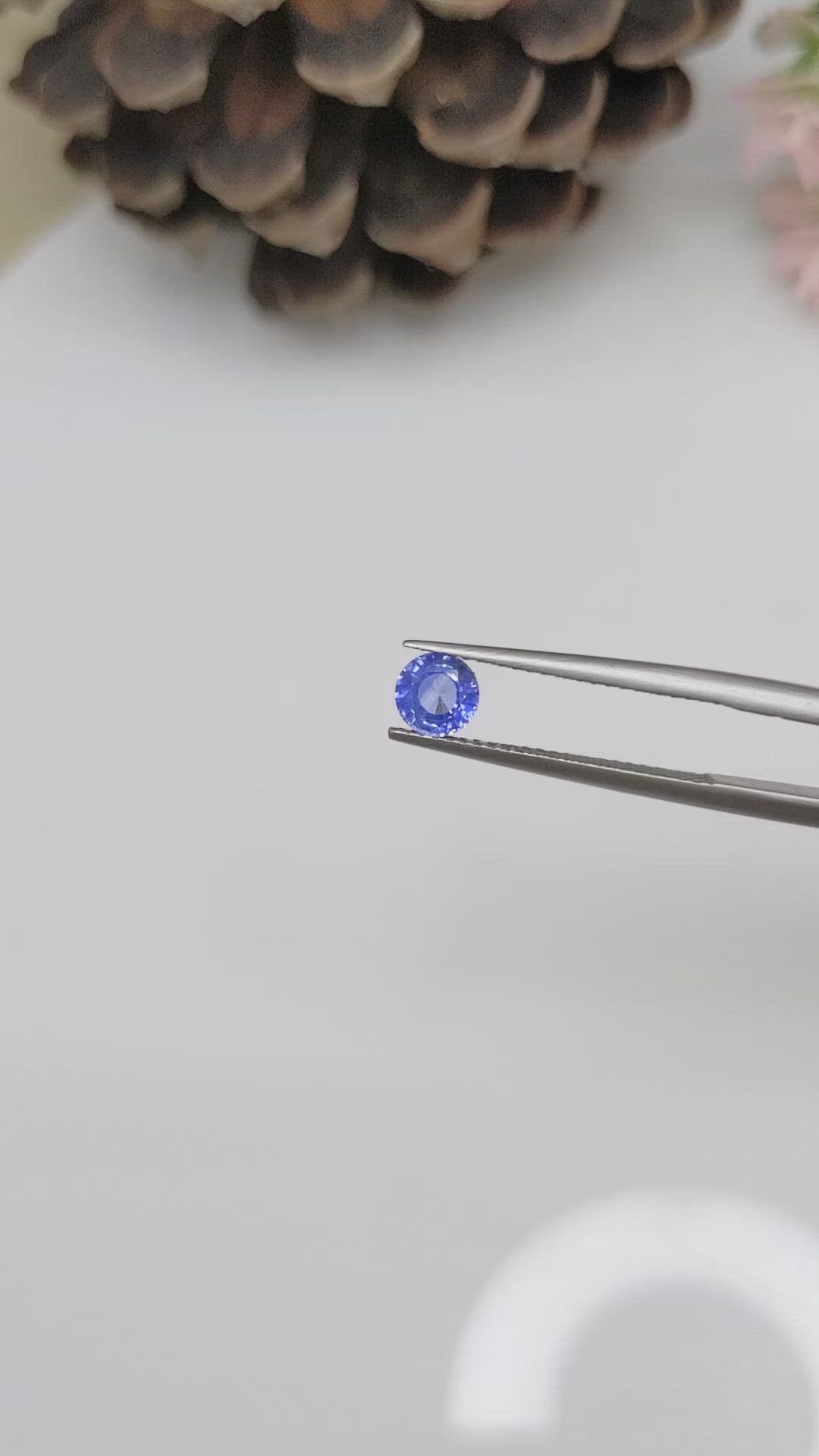 0.63 Ct. Blue Sapphire from Ceylon (Sri Lanka) Size Video