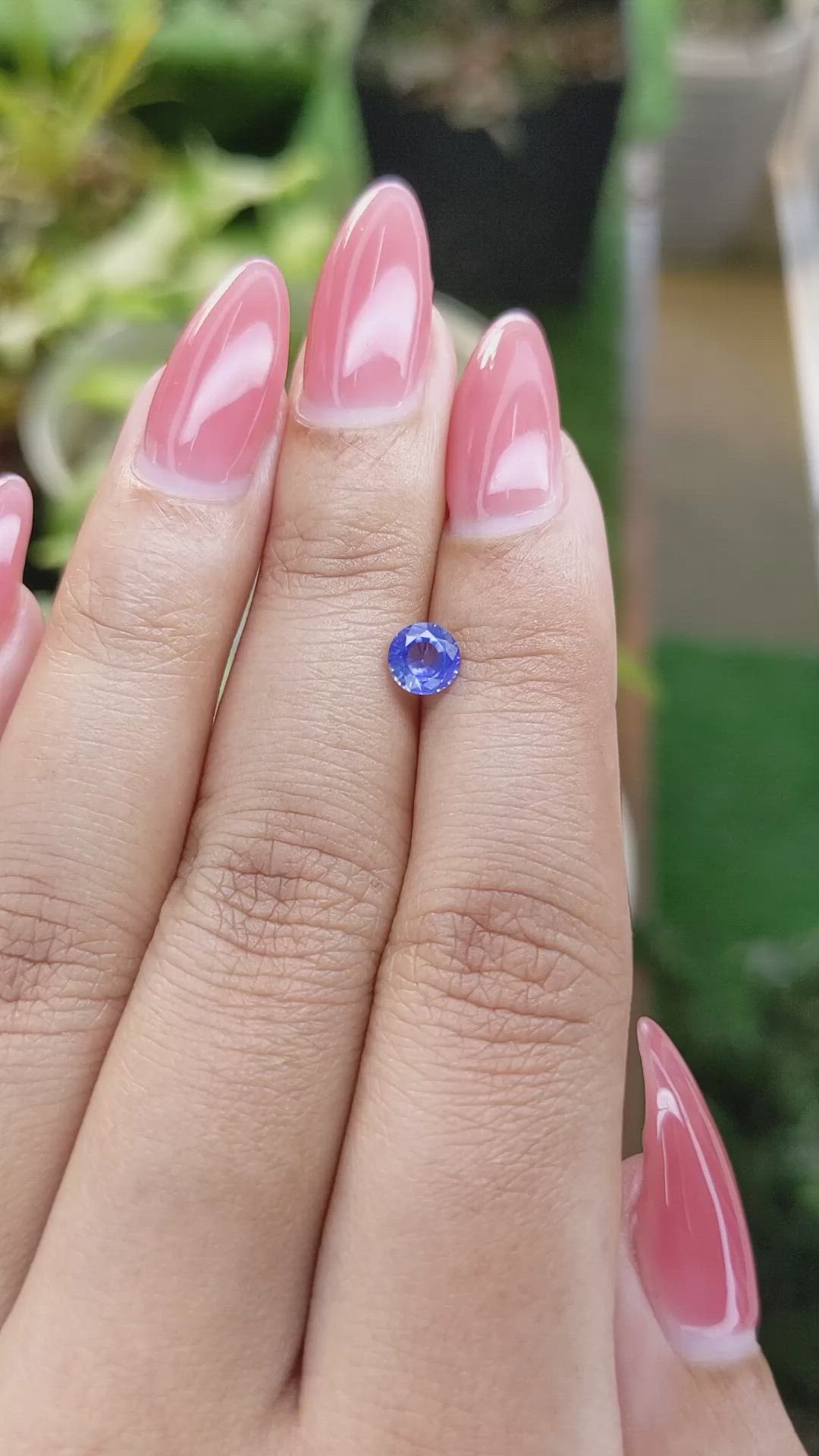 0.63 Ct. Blue Sapphire from Ceylon (Sri Lanka) Size Video