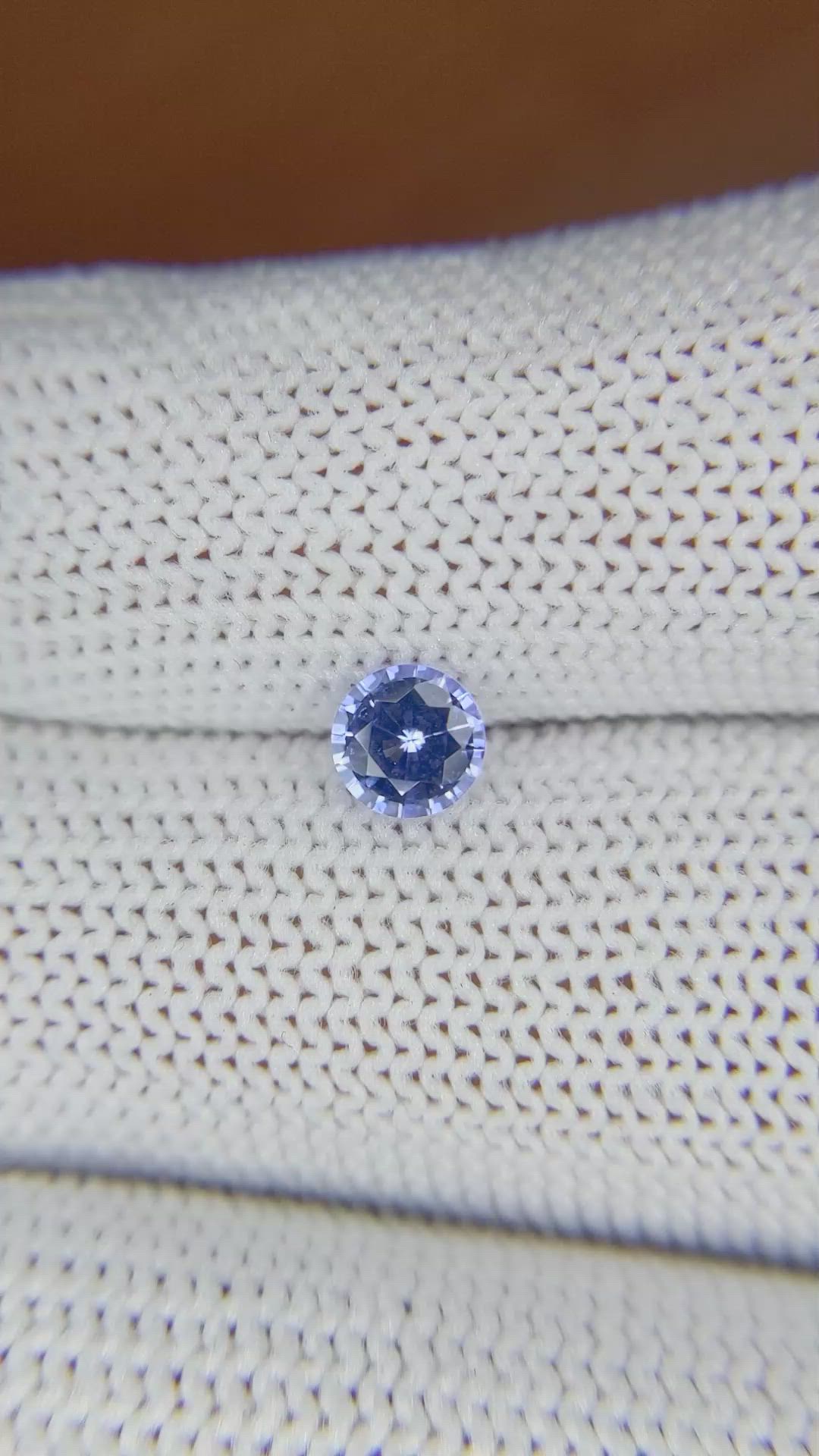 0.60 Ct. Blue Sapphire from Ceylon (Sri Lanka) Size Video