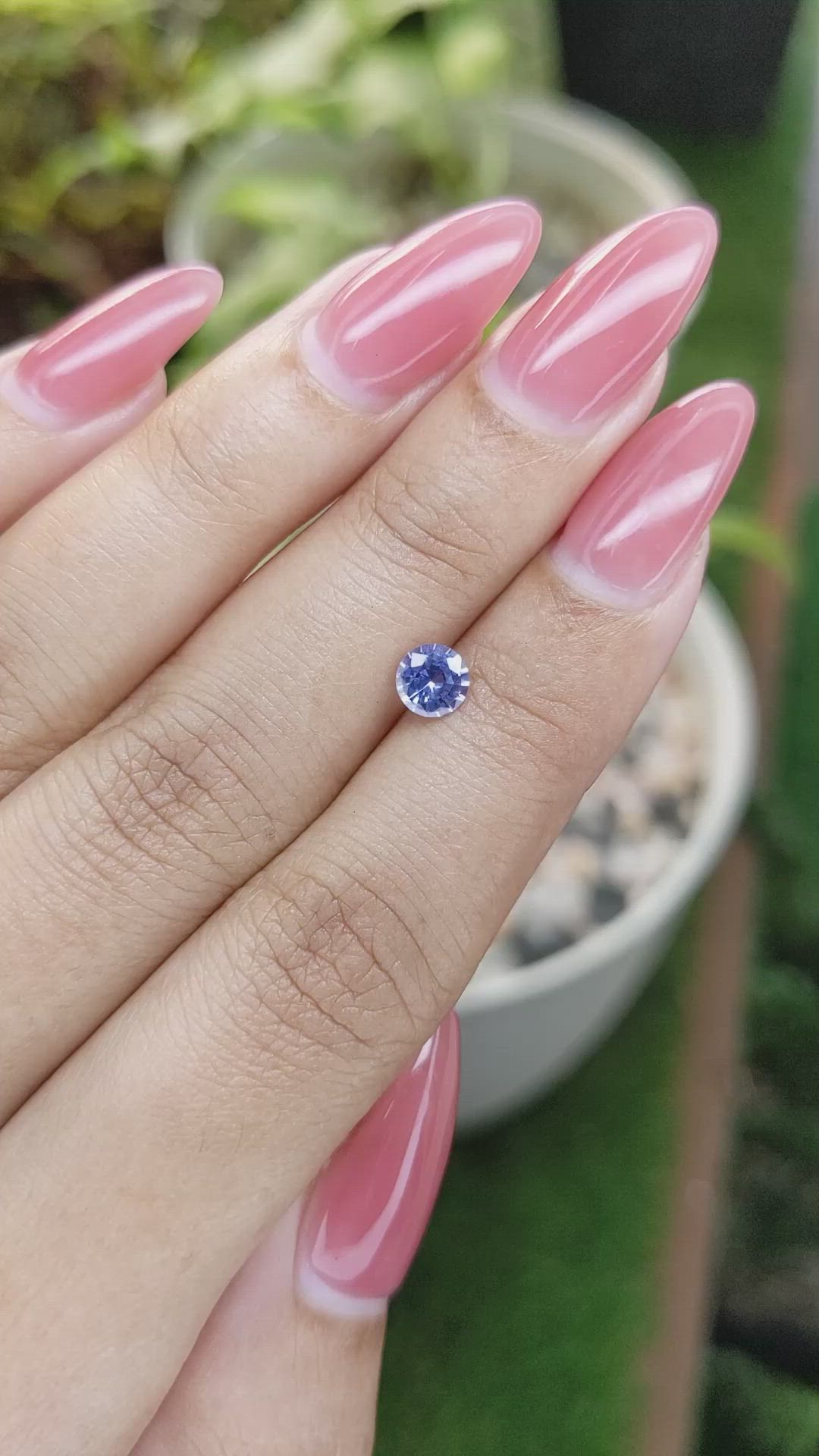 0.60 Ct. Blue Sapphire from Ceylon (Sri Lanka) Size Video