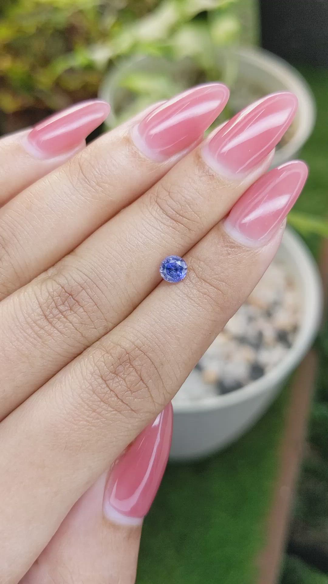 0.70 Ct. Blue Sapphire from Ceylon (Sri Lanka) Size Video