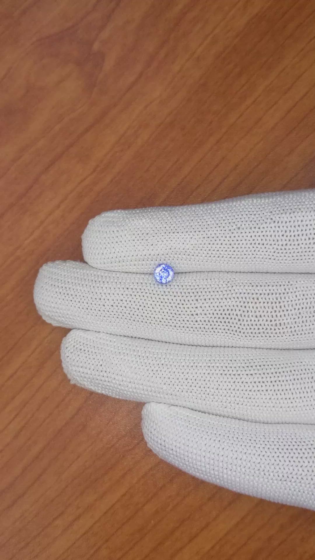 0.70 Ct. Blue Sapphire from Ceylon (Sri Lanka) Size Video