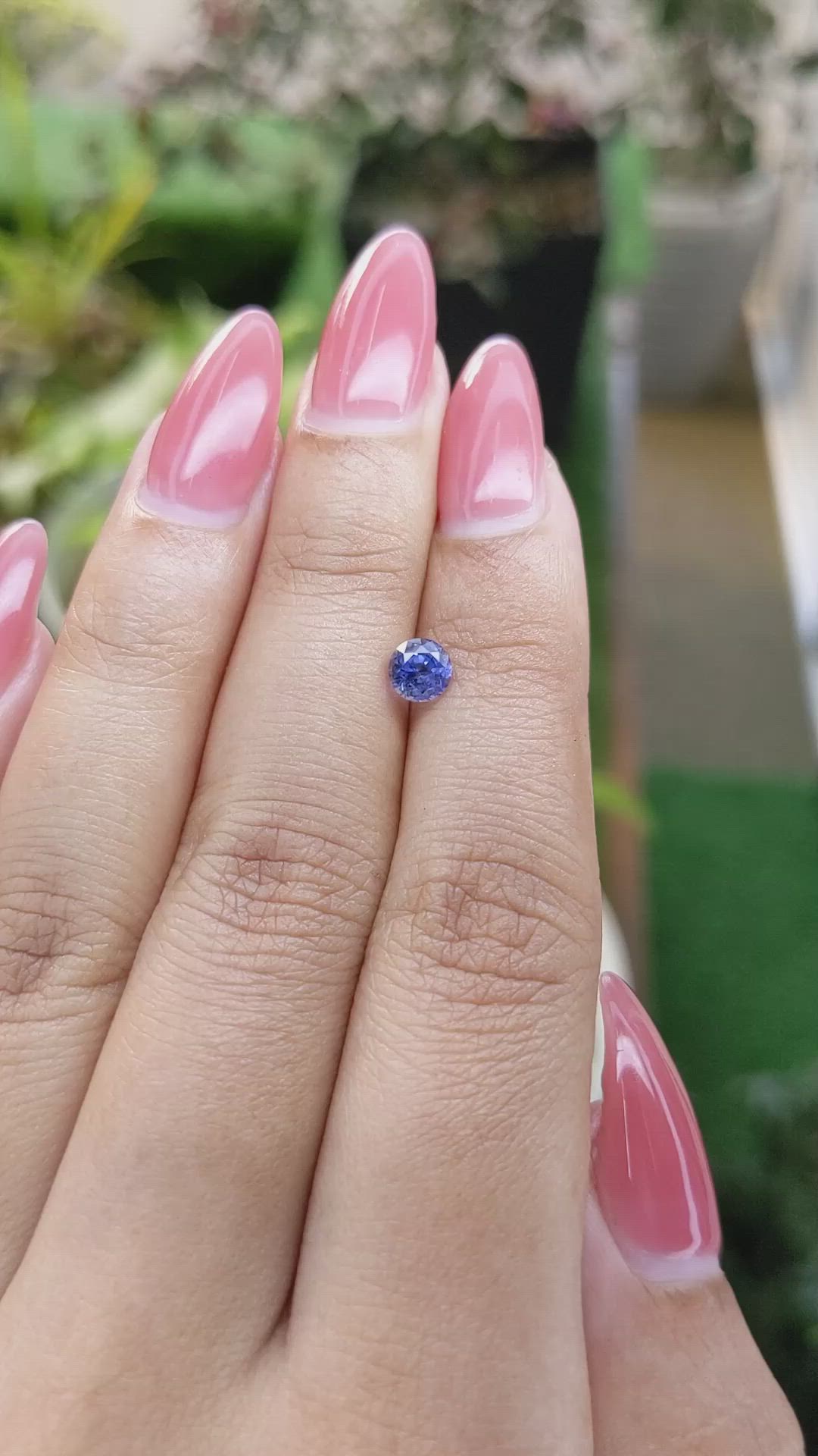 0.70 Ct. Blue Sapphire from Ceylon (Sri Lanka) Size Video