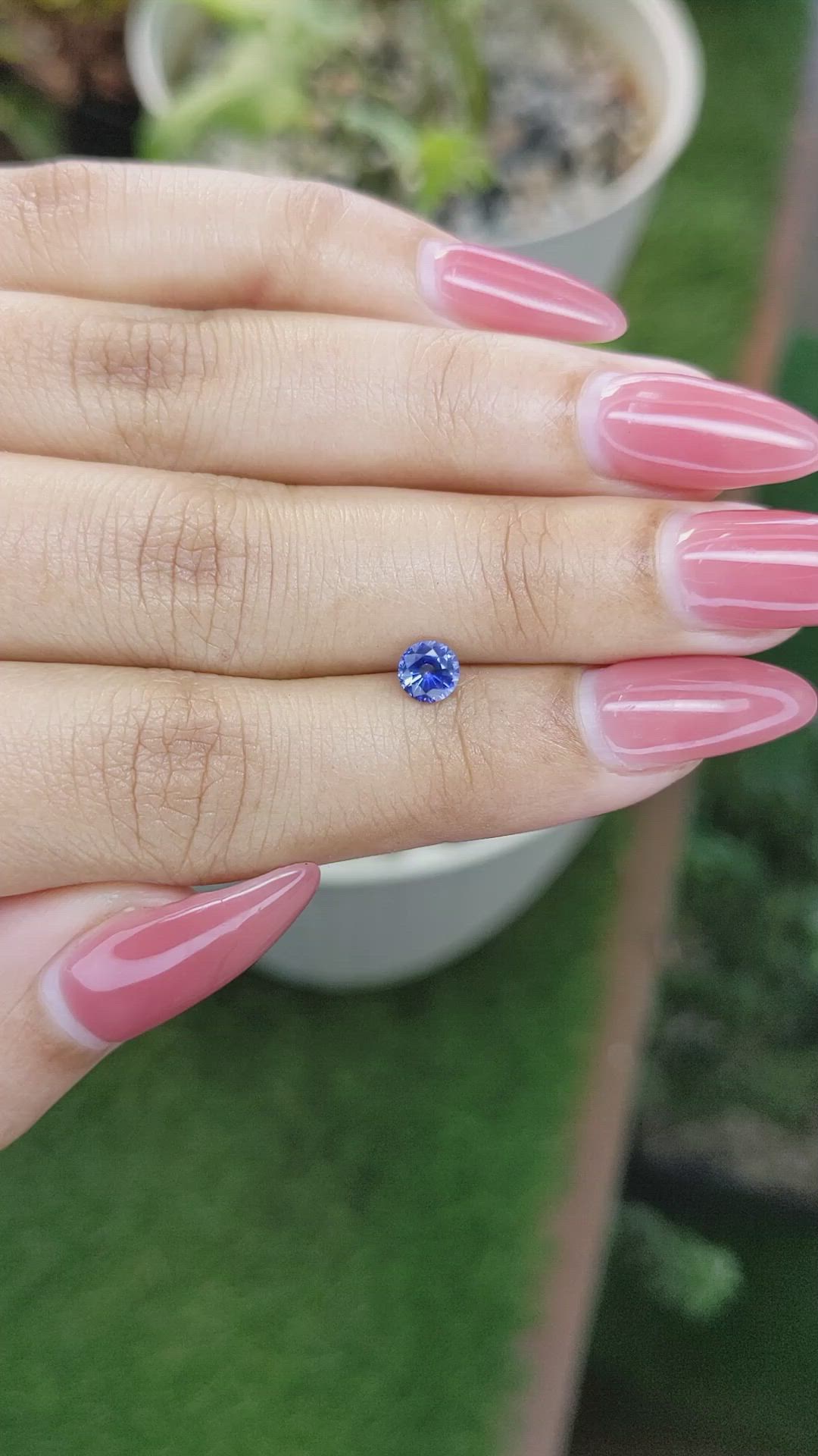 0.50 Ct. Blue Sapphire from Ceylon (Sri Lanka) Size Video