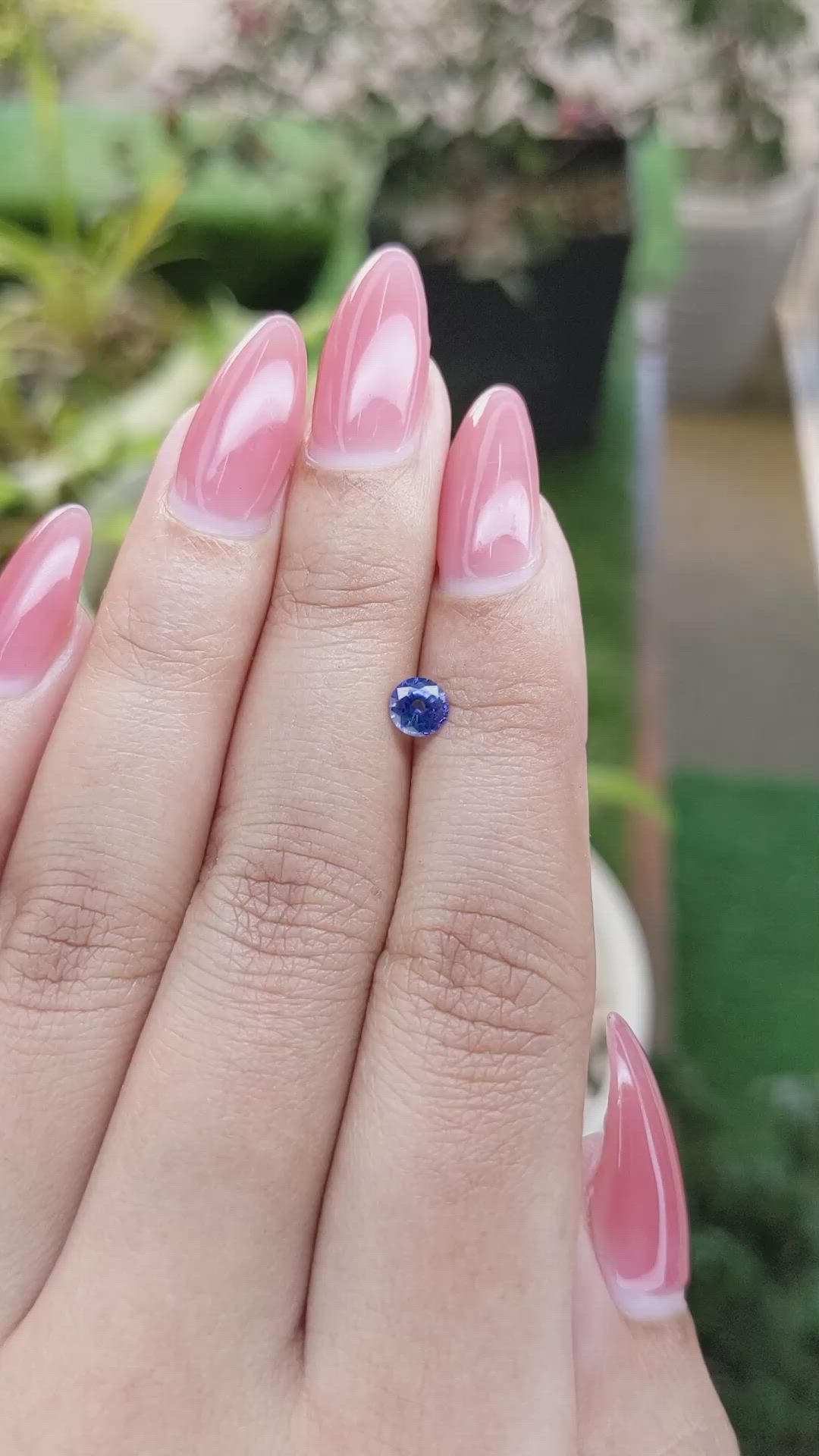 0.50 Ct. Blue Sapphire from Ceylon (Sri Lanka) Size Video
