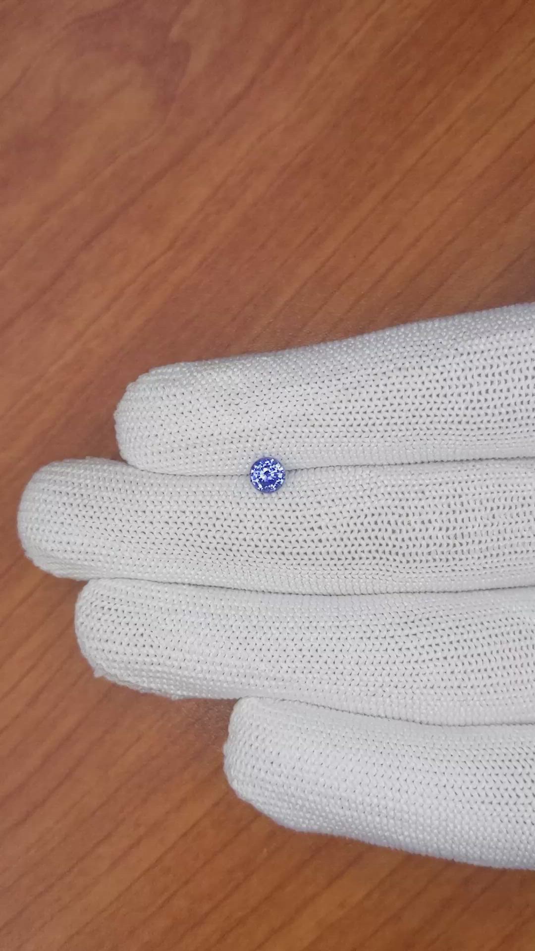 0.52 Ct. Blue Sapphire from Ceylon (Sri Lanka) Size Video