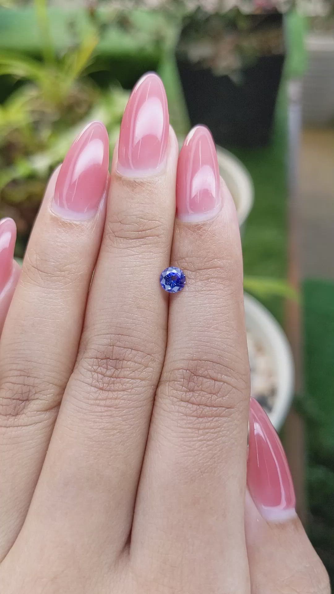 0.52 Ct. Blue Sapphire from Ceylon (Sri Lanka) Size Video