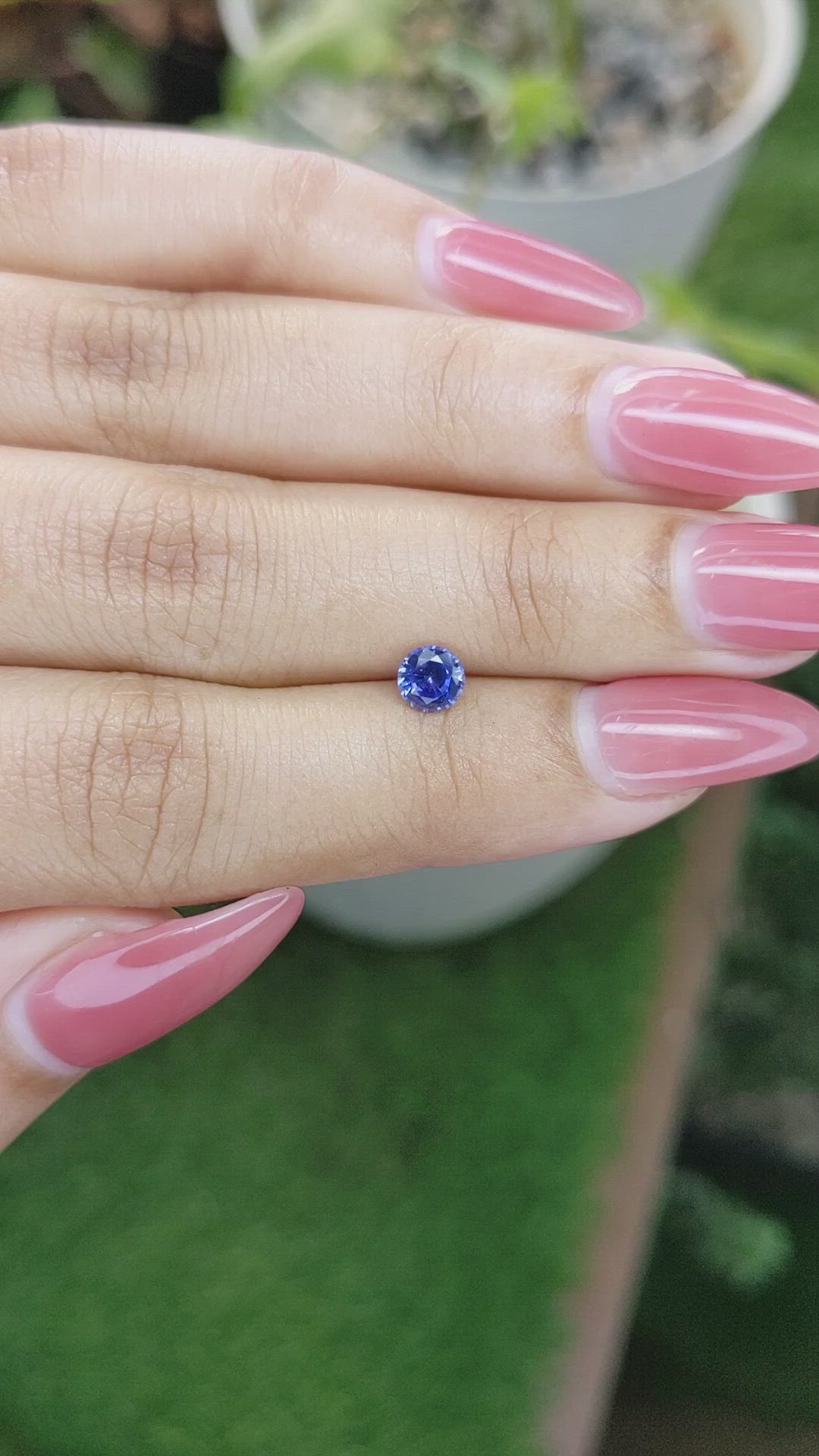 0.52 Ct. Blue Sapphire from Ceylon (Sri Lanka) Size Video