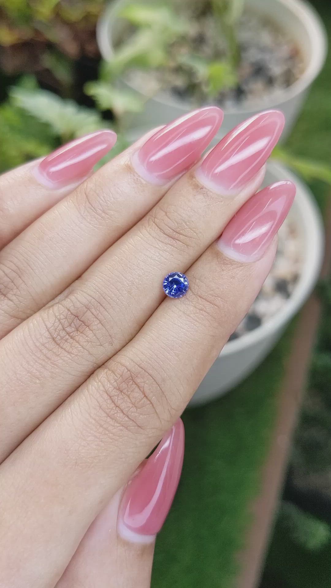 0.52 Ct. Blue Sapphire from Ceylon (Sri Lanka) Size Video