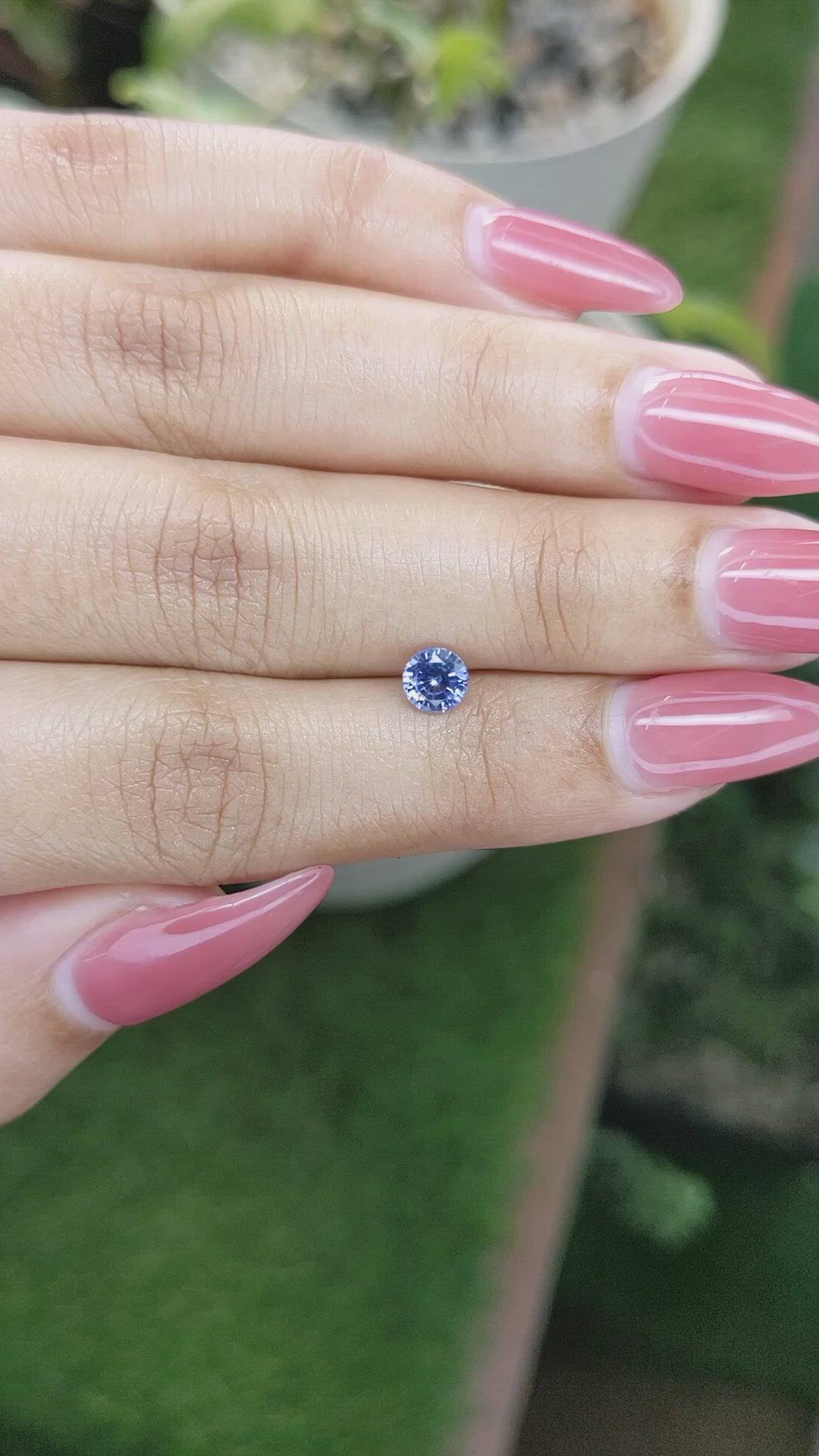 0.64 Ct. Blue Sapphire from Ceylon (Sri Lanka) Size Video