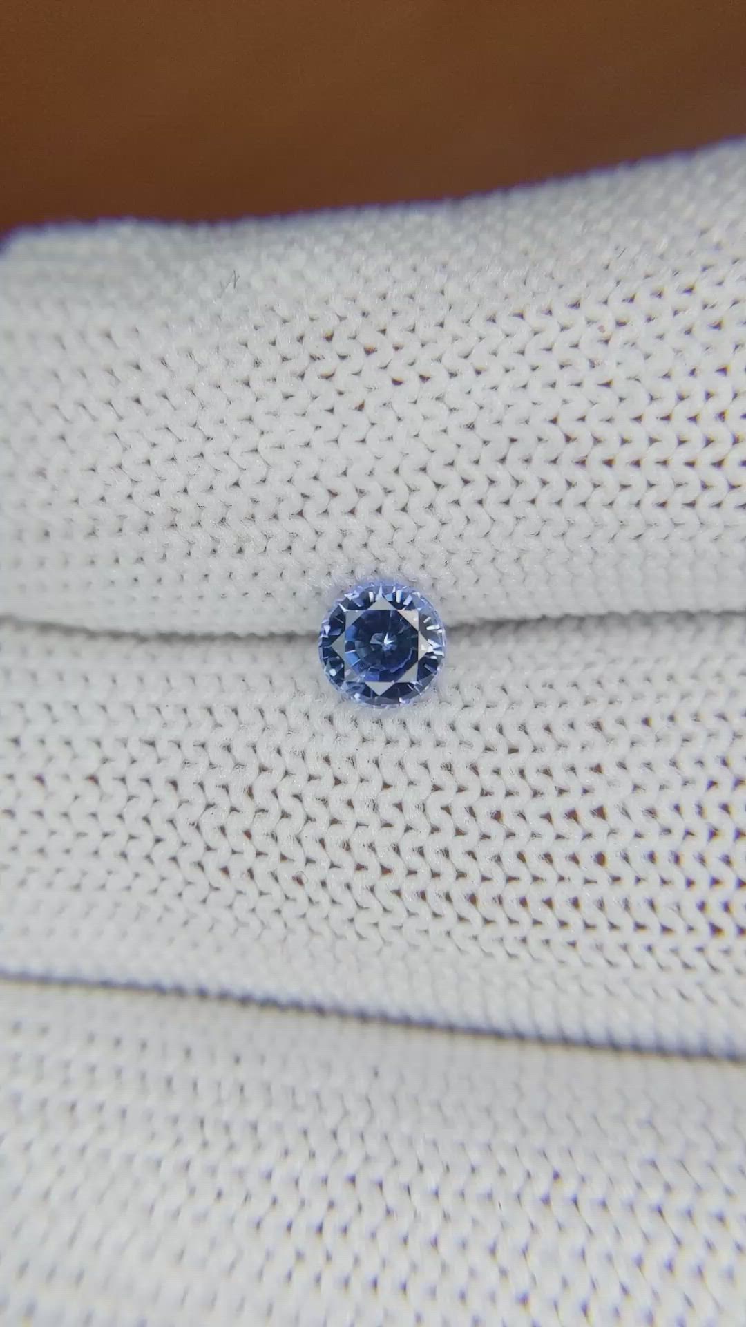 0.64 Ct. Blue Sapphire from Ceylon (Sri Lanka) Size Video