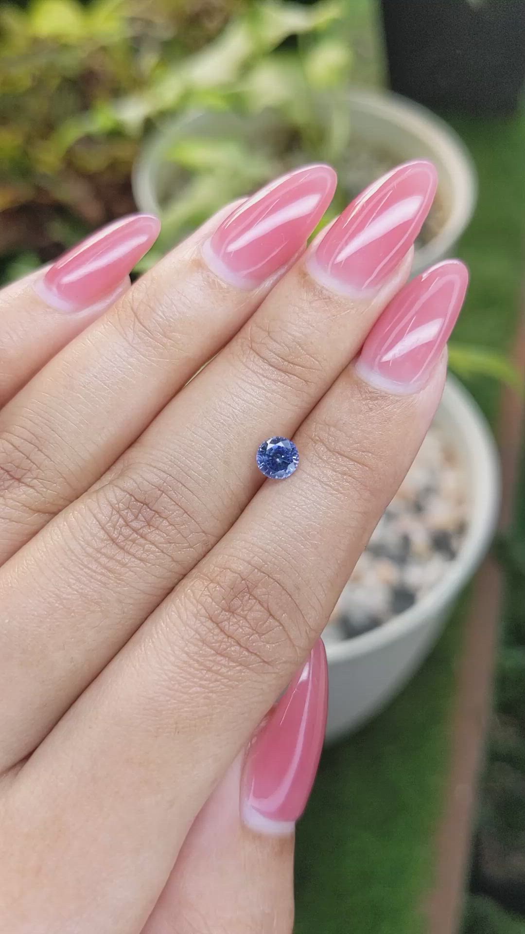 0.64 Ct. Blue Sapphire from Ceylon (Sri Lanka) Size Video