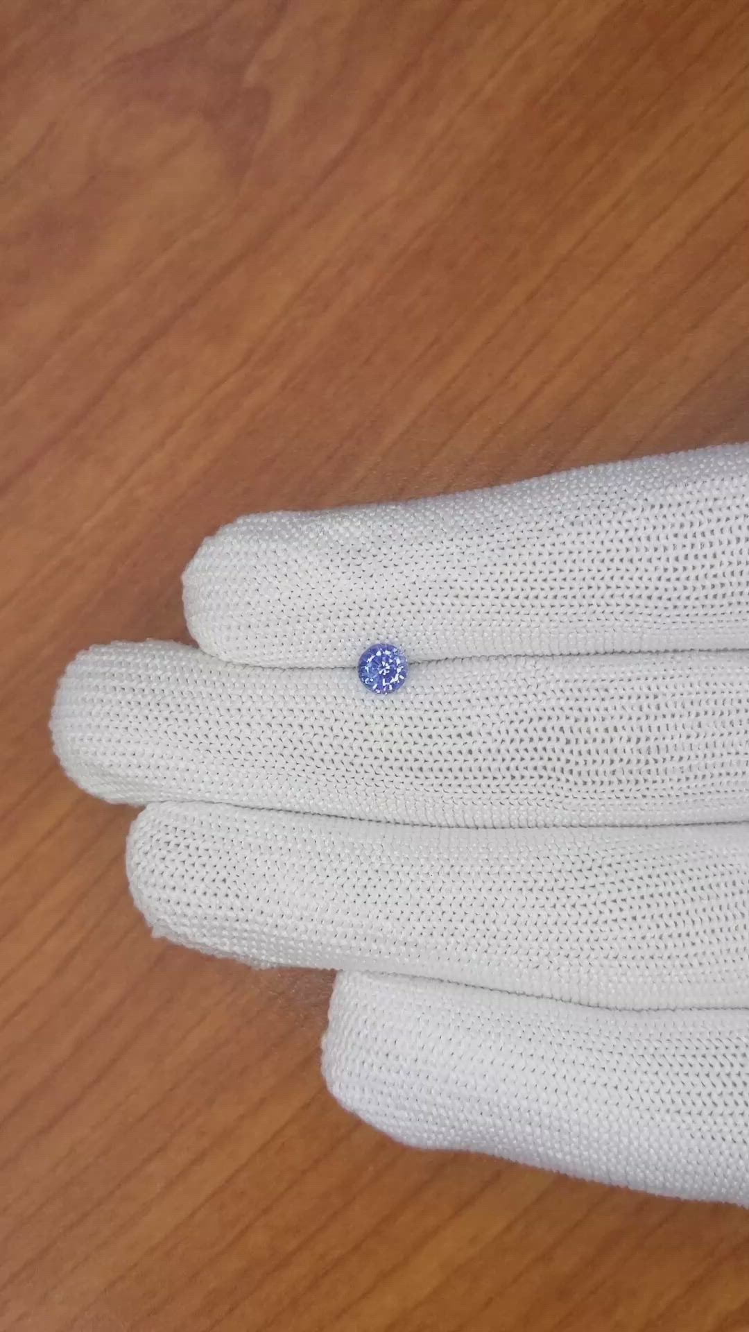 0.64 Ct. Blue Sapphire from Ceylon (Sri Lanka) Size Video