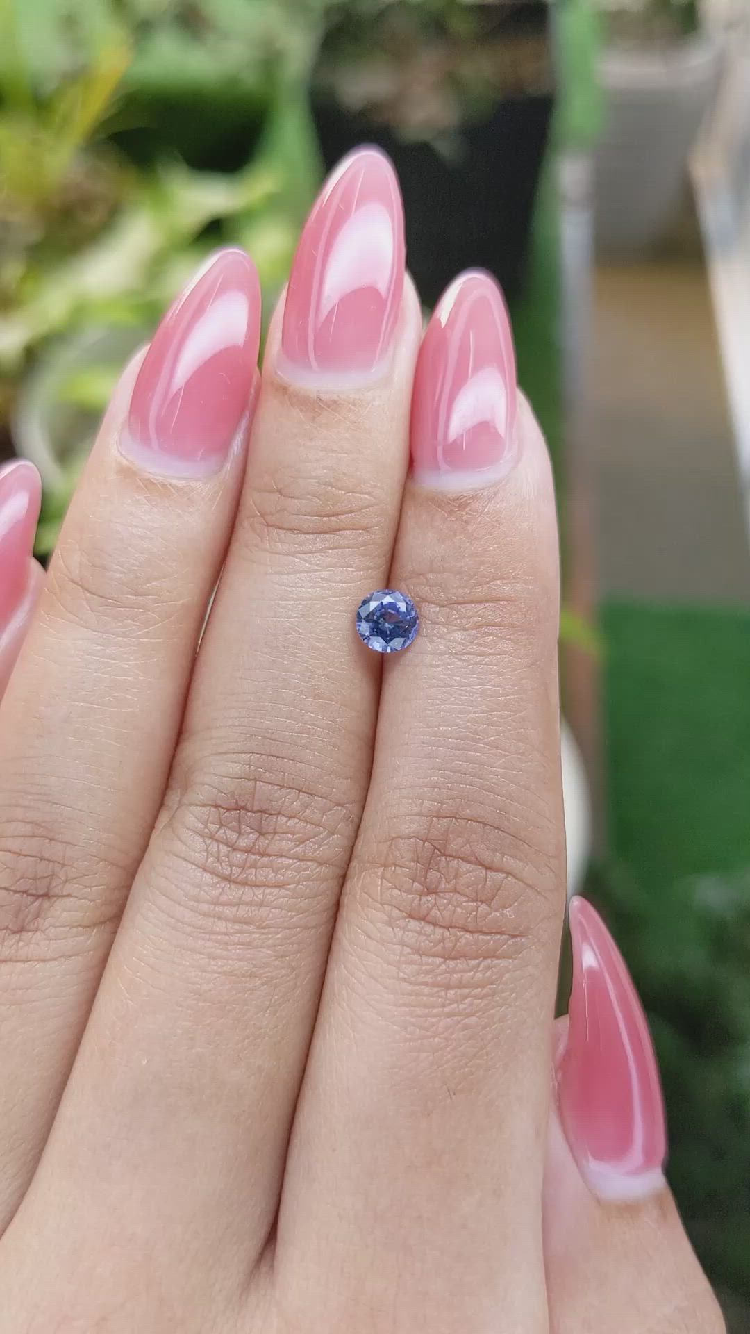 0.64 Ct. Blue Sapphire from Ceylon (Sri Lanka) Size Video