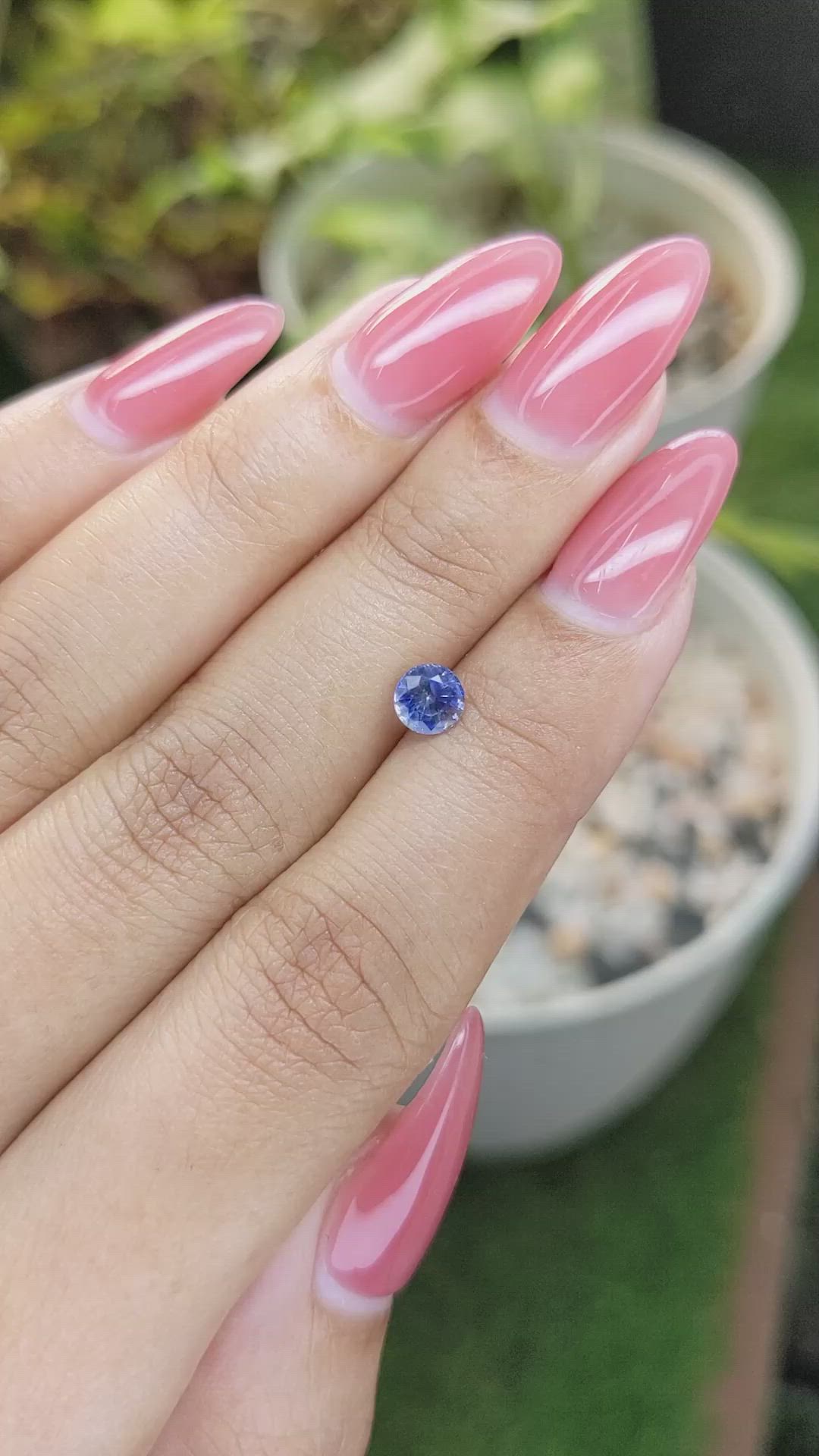 0.72 Ct. Blue Sapphire from Ceylon (Sri Lanka) Size Video