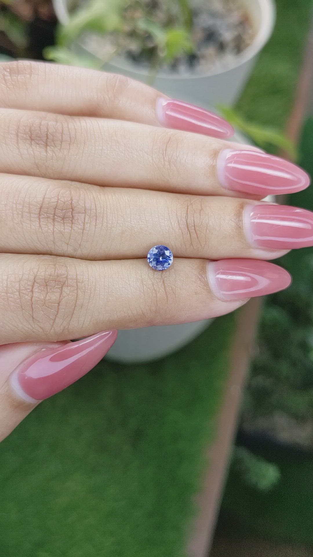 0.72 Ct. Blue Sapphire from Ceylon (Sri Lanka) Size Video