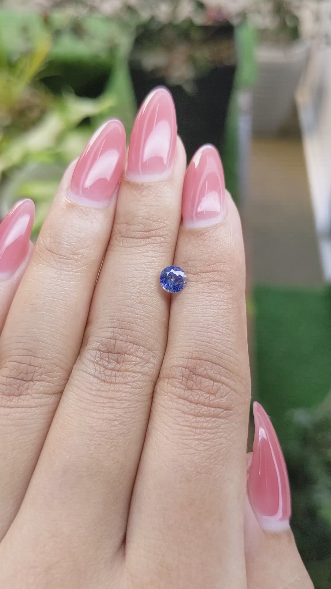 0.72 Ct. Blue Sapphire from Ceylon (Sri Lanka) Size Video