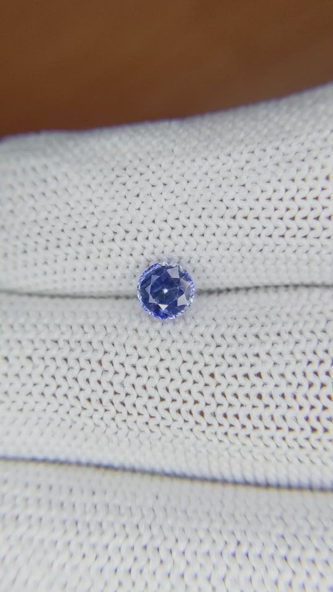 0.72 Ct. Blue Sapphire from Ceylon (Sri Lanka) Size Video