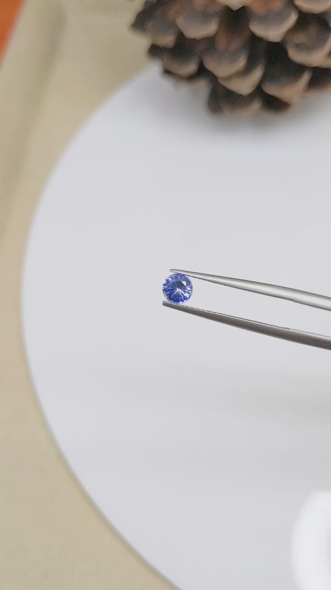 0.52 Ct. Blue Sapphire from Ceylon (Sri Lanka) Size Video