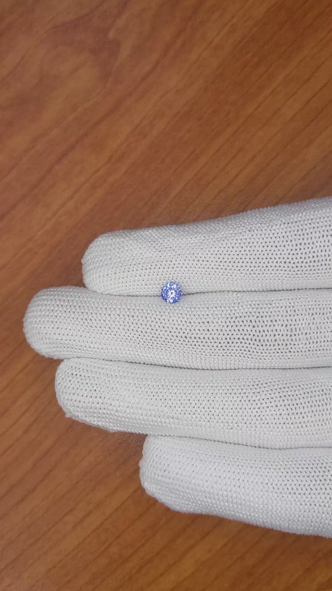 0.52 Ct. Blue Sapphire from Ceylon (Sri Lanka) Size Video