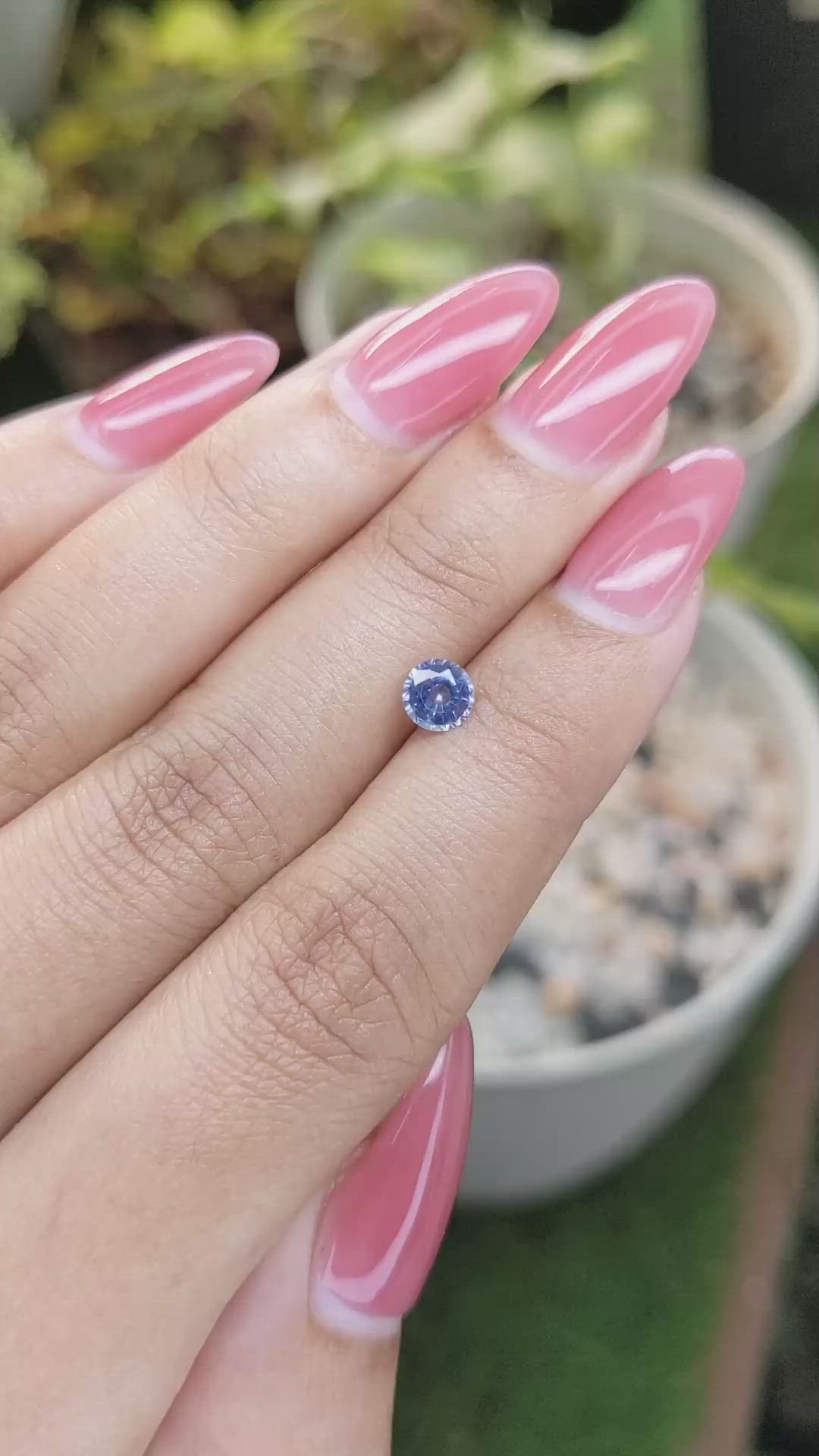 0.63 Ct. Blue Sapphire from Ceylon (Sri Lanka) Size Video