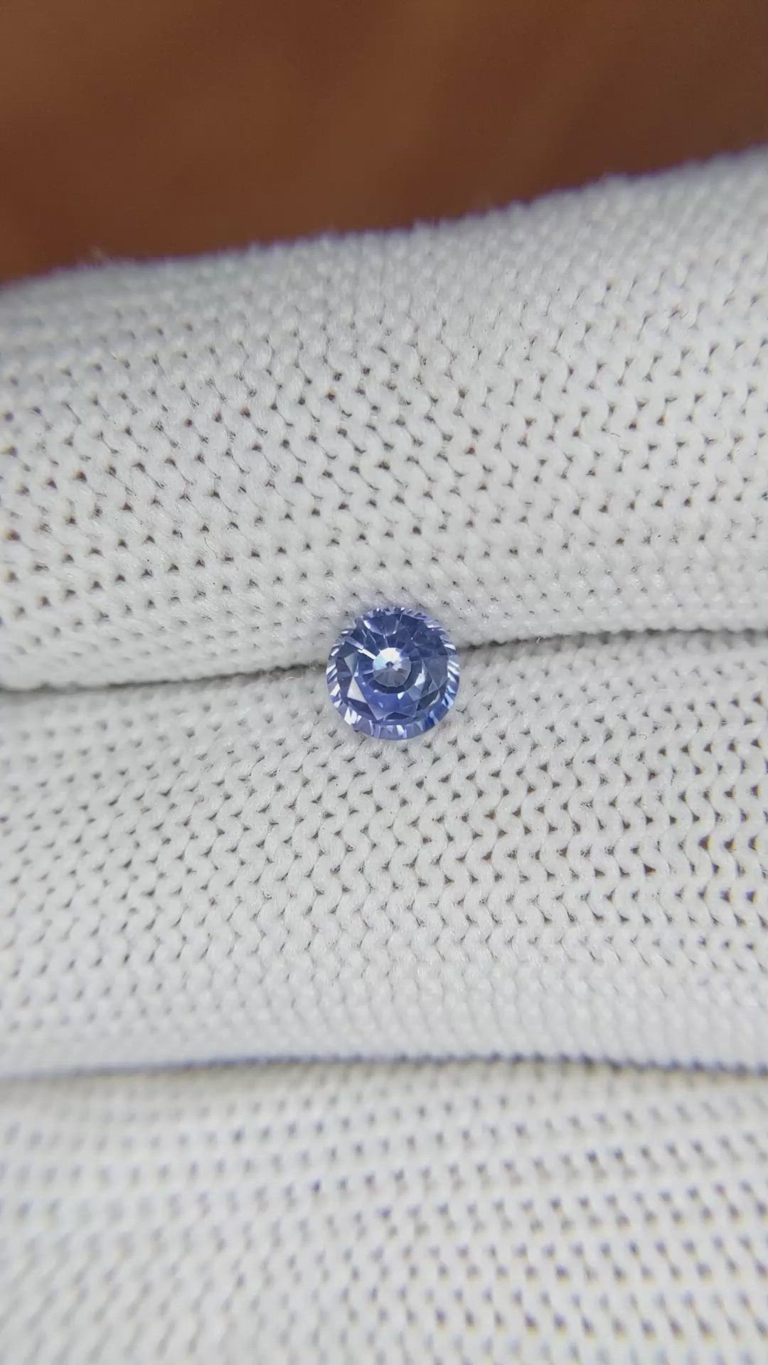 0.63 Ct. Blue Sapphire from Ceylon (Sri Lanka) Size Video