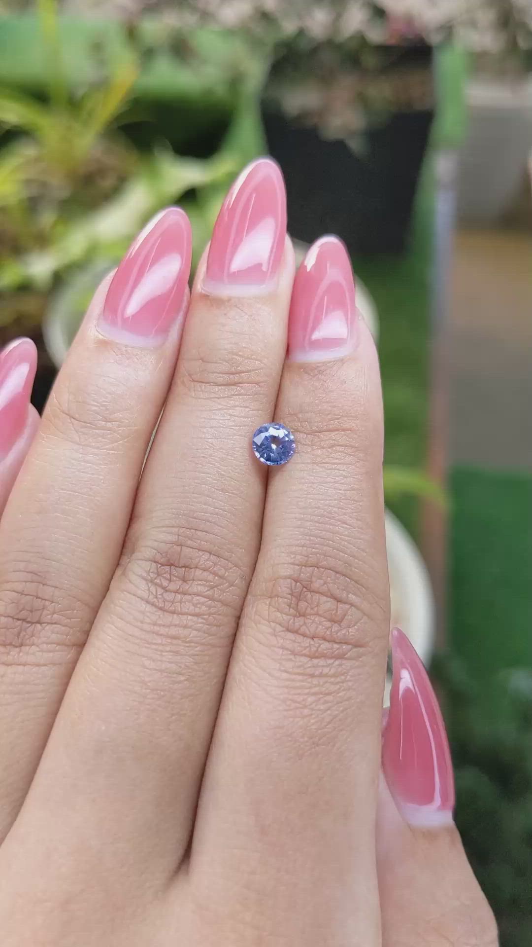 0.63 Ct. Blue Sapphire from Ceylon (Sri Lanka) Size Video