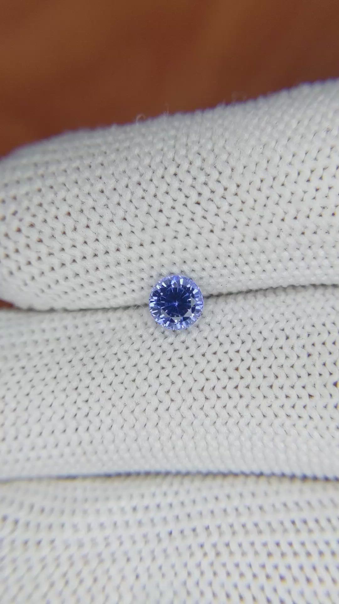0.62 Ct. Blue Sapphire from Ceylon (Sri Lanka) Size Video