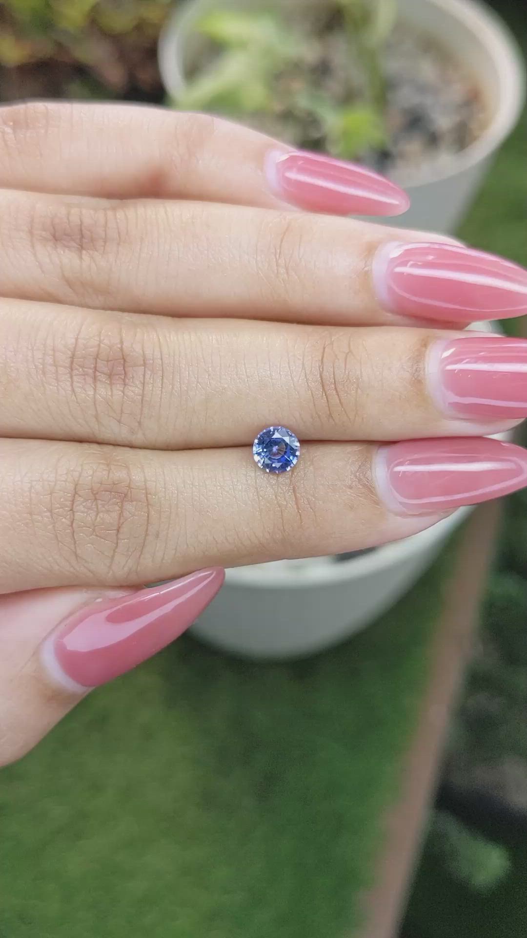 0.74 Ct. Blue Sapphire from Ceylon (Sri Lanka) Size Video