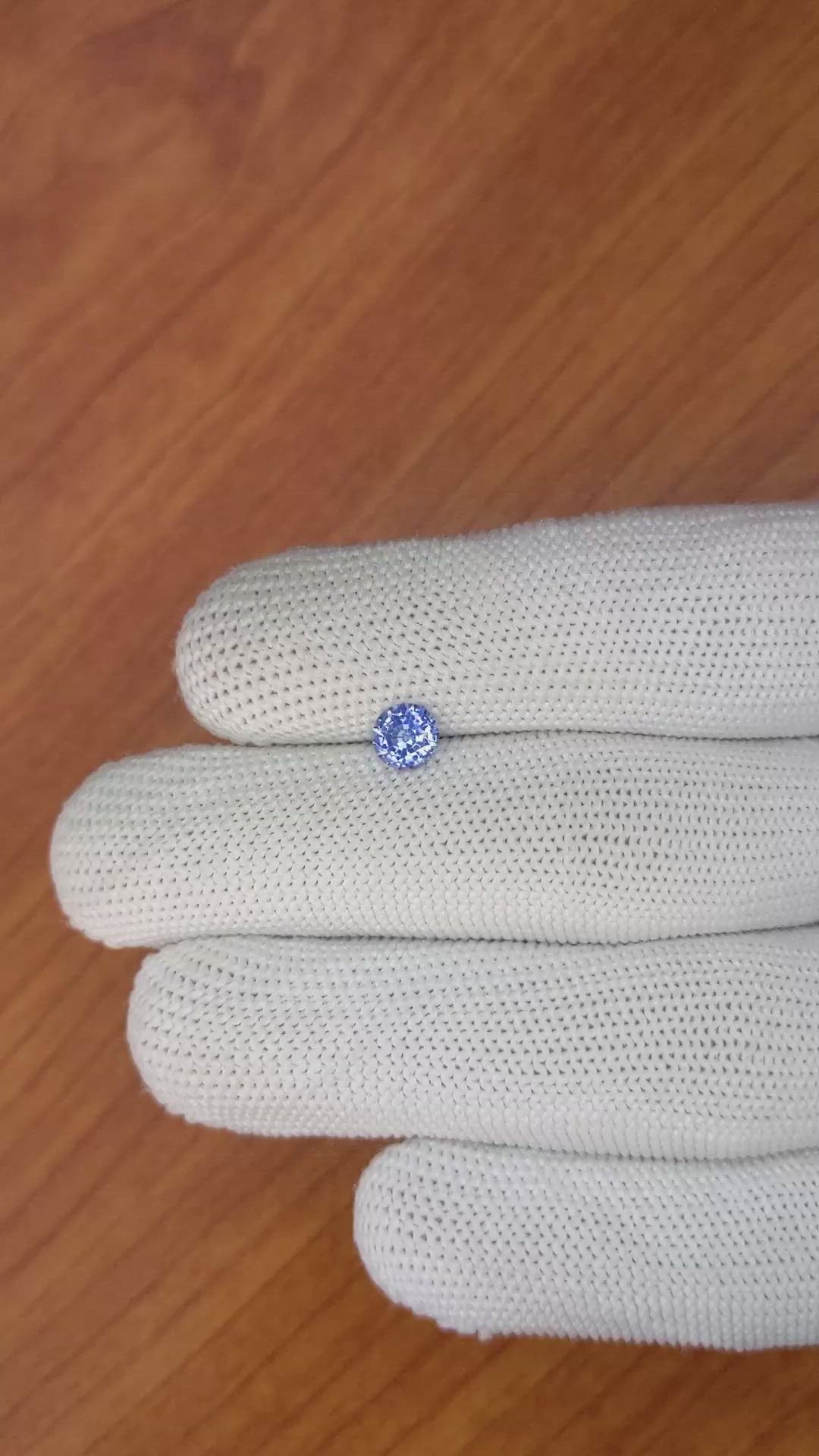 0.74 Ct. Blue Sapphire from Ceylon (Sri Lanka) Size Video