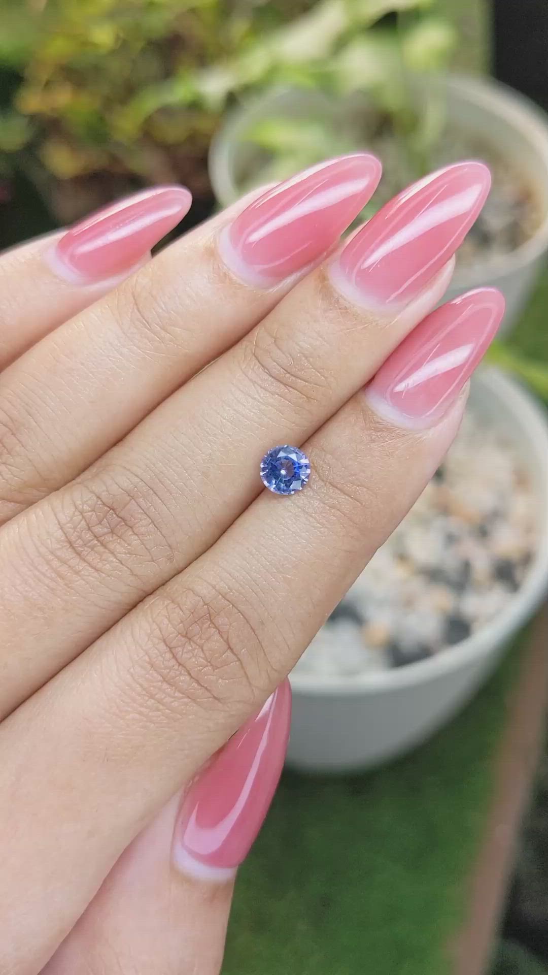 0.74 Ct. Blue Sapphire from Ceylon (Sri Lanka) Size Video