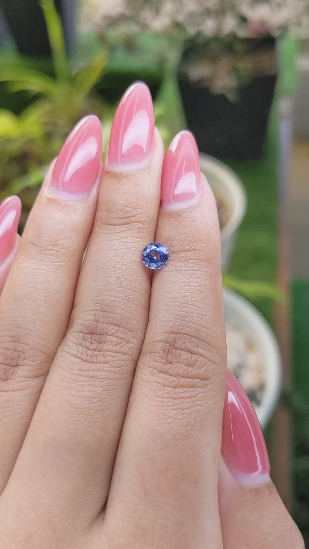 0.74 Ct. Blue Sapphire from Ceylon (Sri Lanka) Size Video