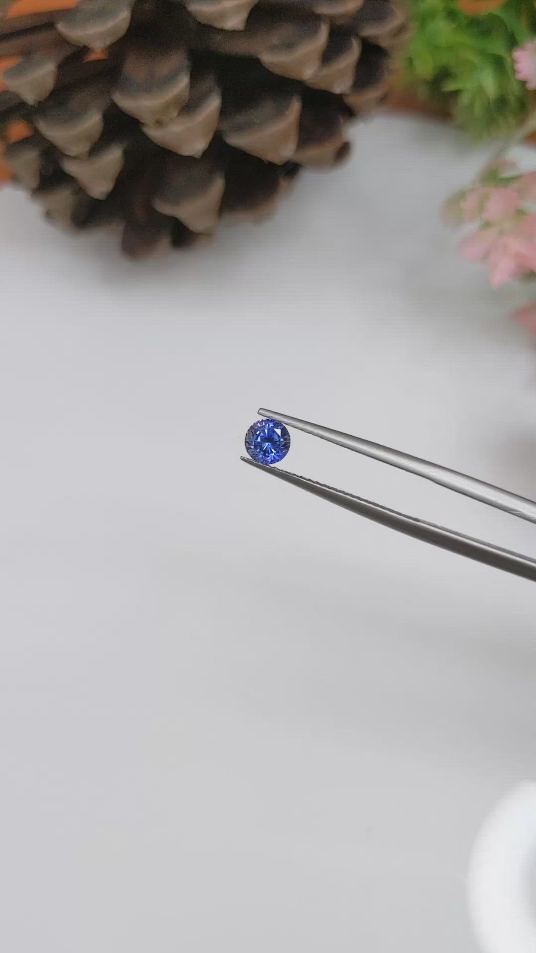 0.64 Ct. Blue Sapphire from Ceylon (Sri Lanka) Size Video