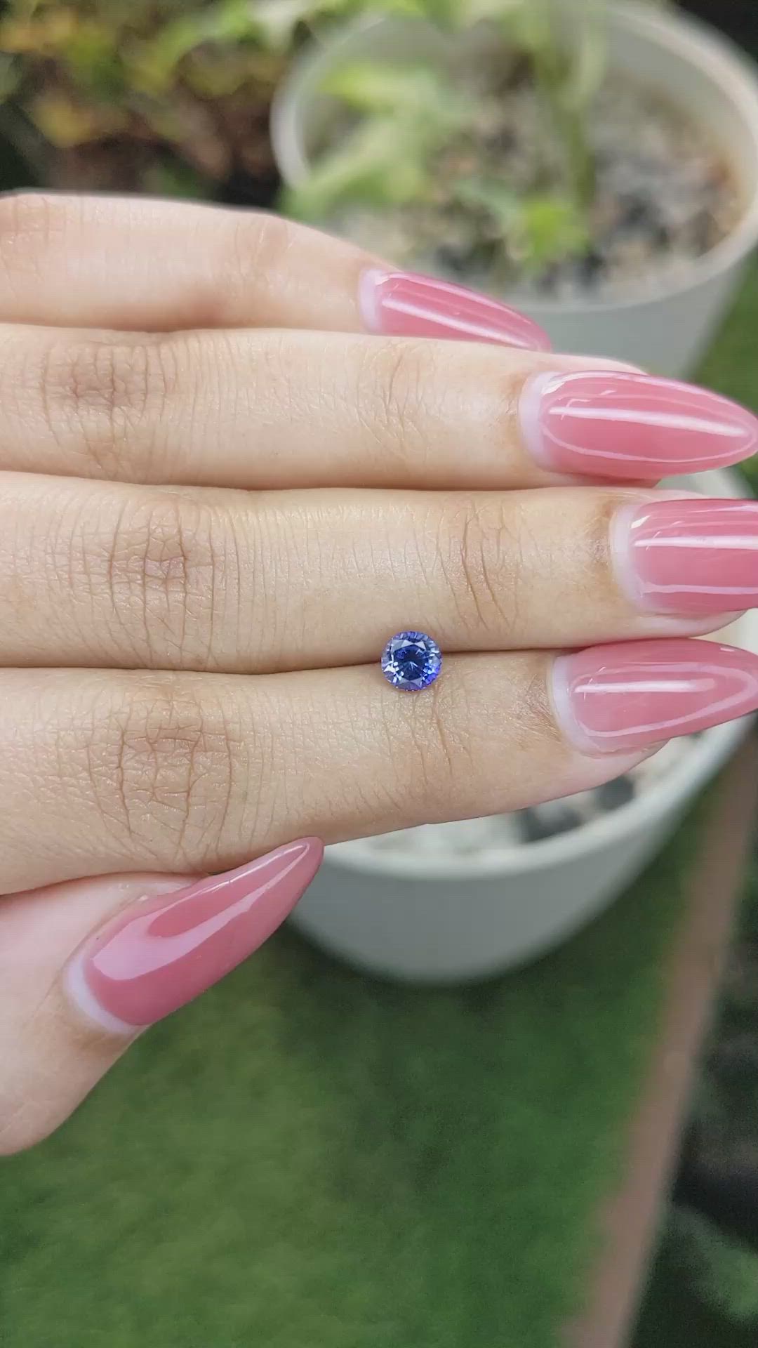 0.64 Ct. Blue Sapphire from Ceylon (Sri Lanka) Size Video