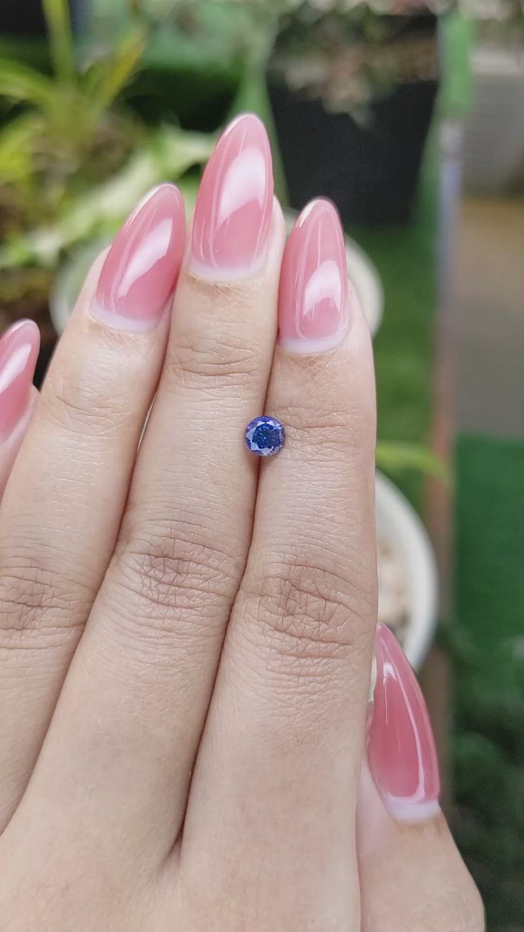 0.64 Ct. Blue Sapphire from Ceylon (Sri Lanka) Size Video