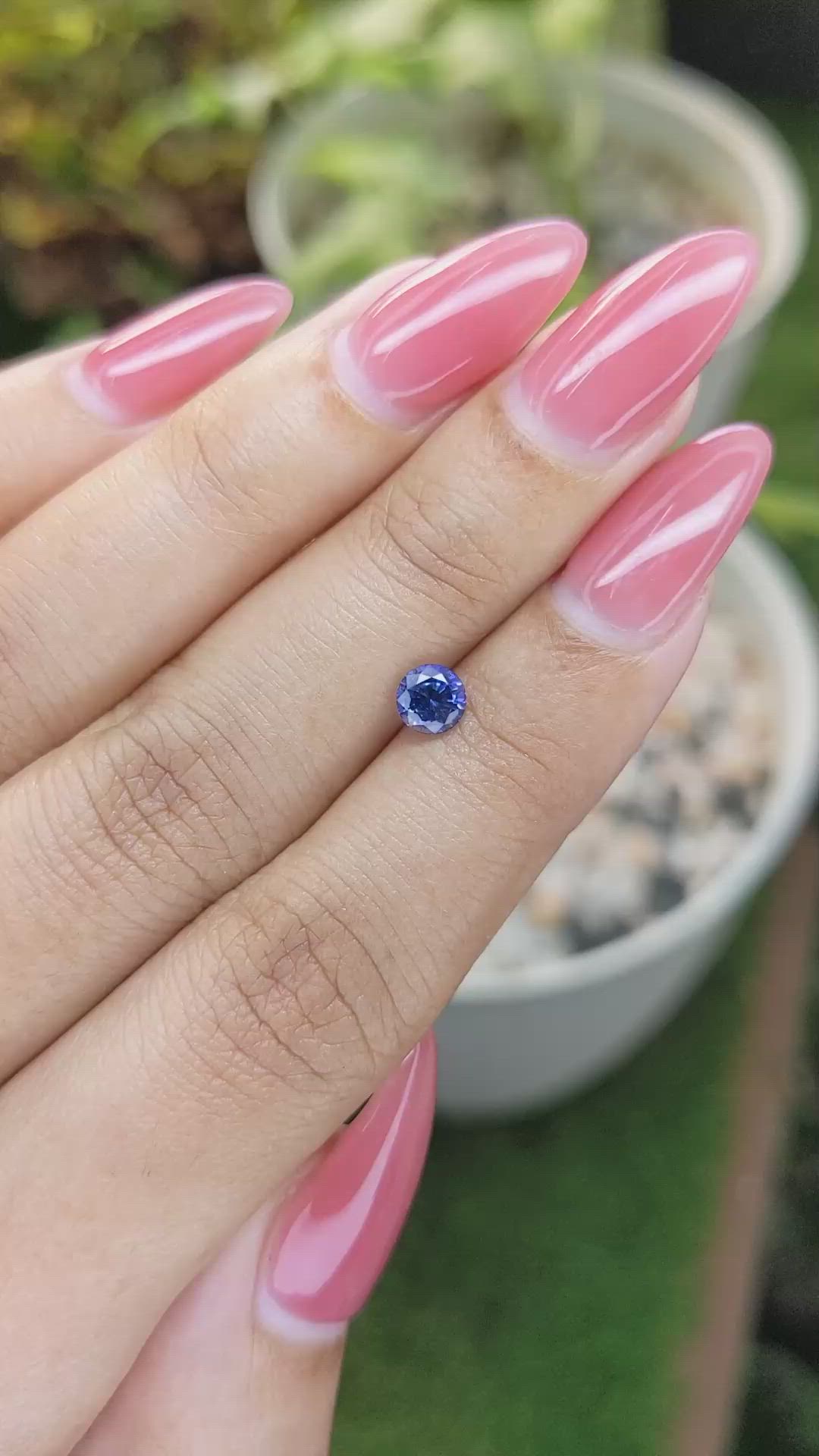 0.64 Ct. Blue Sapphire from Ceylon (Sri Lanka) Size Video