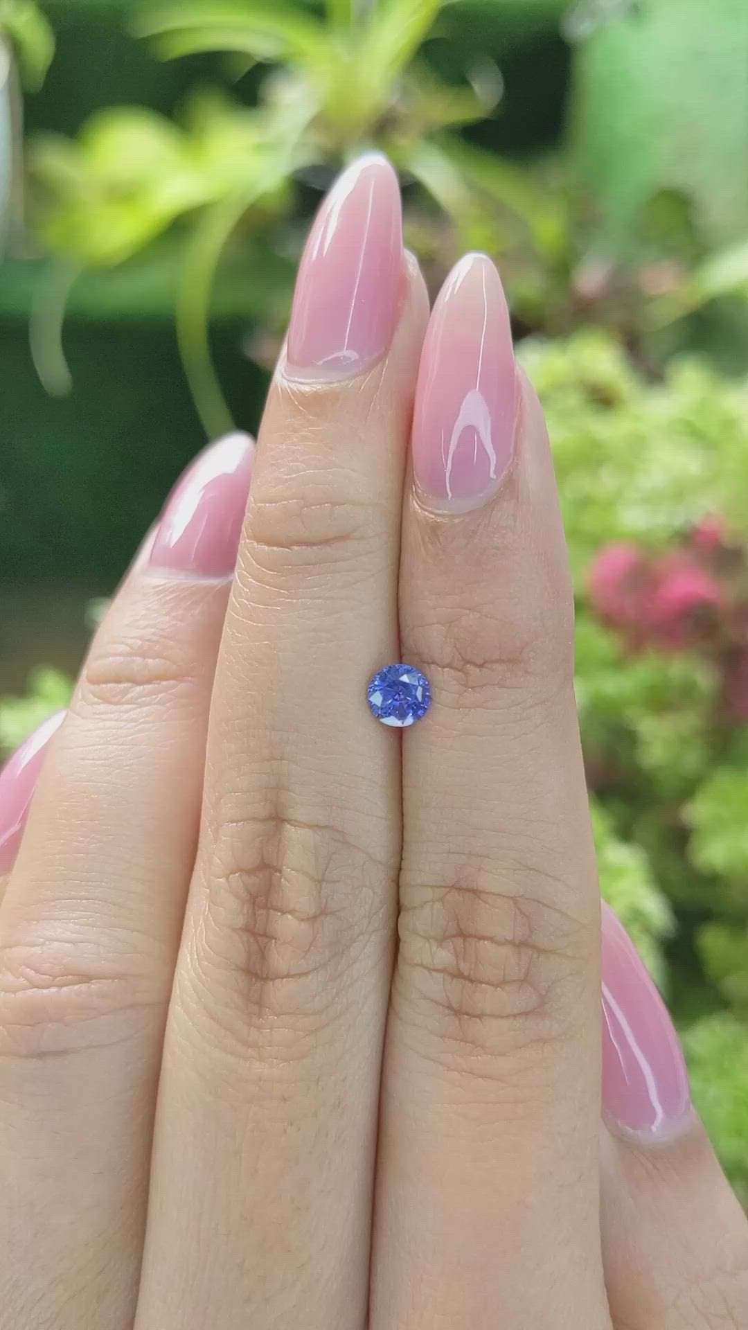 0.48 Ct. Blue Sapphire from Ceylon (Sri Lanka) Size Video