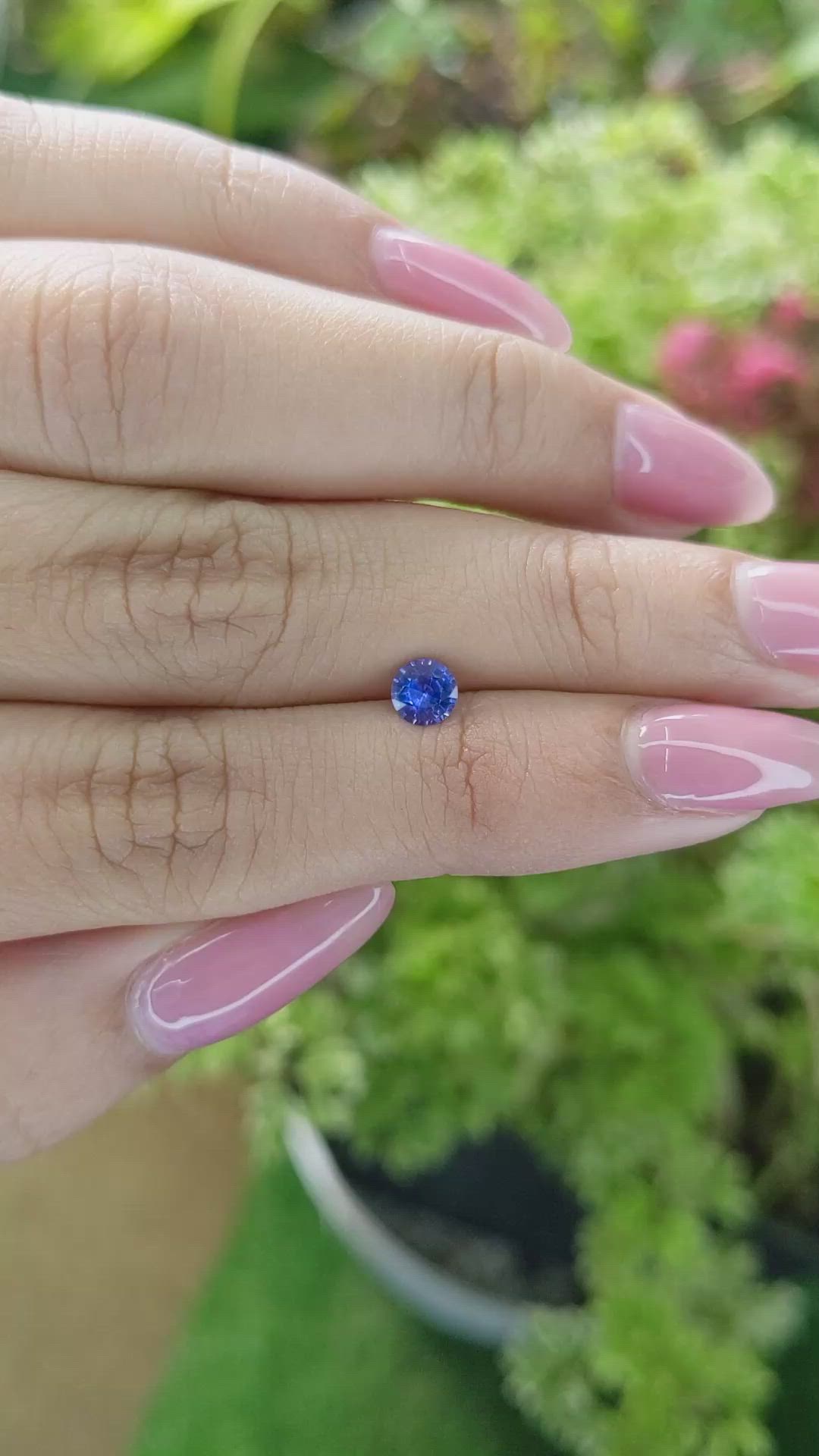 0.48 Ct. Blue Sapphire from Ceylon (Sri Lanka) Size Video