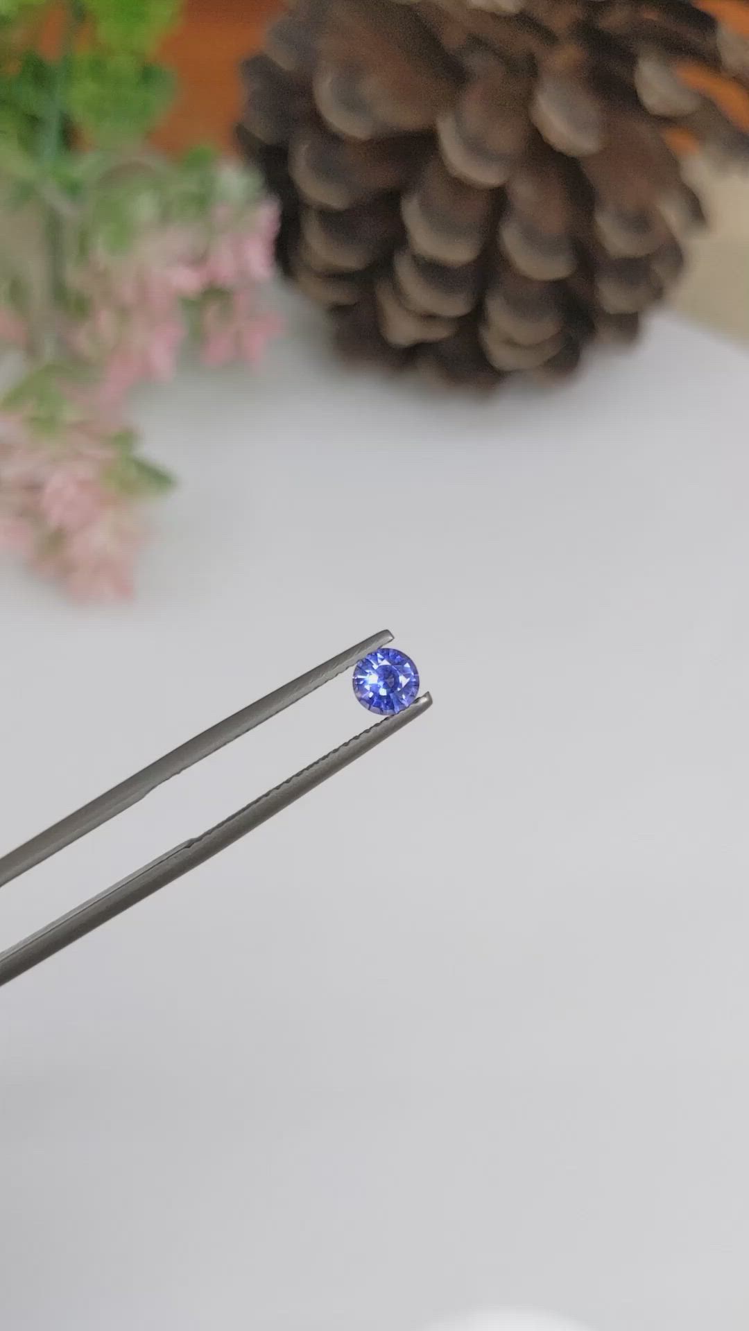 0.48 Ct. Blue Sapphire from Ceylon (Sri Lanka) Size Video