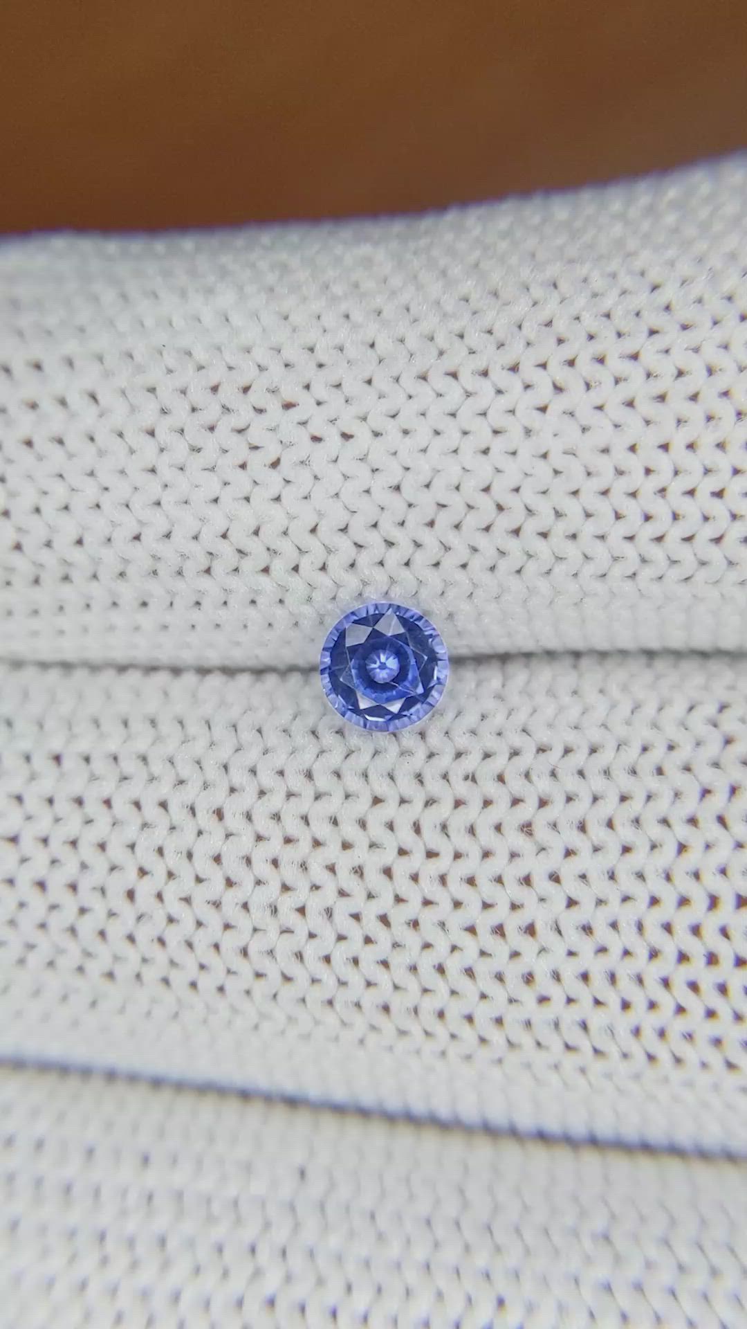 0.48 Ct. Blue Sapphire from Ceylon (Sri Lanka) Size Video