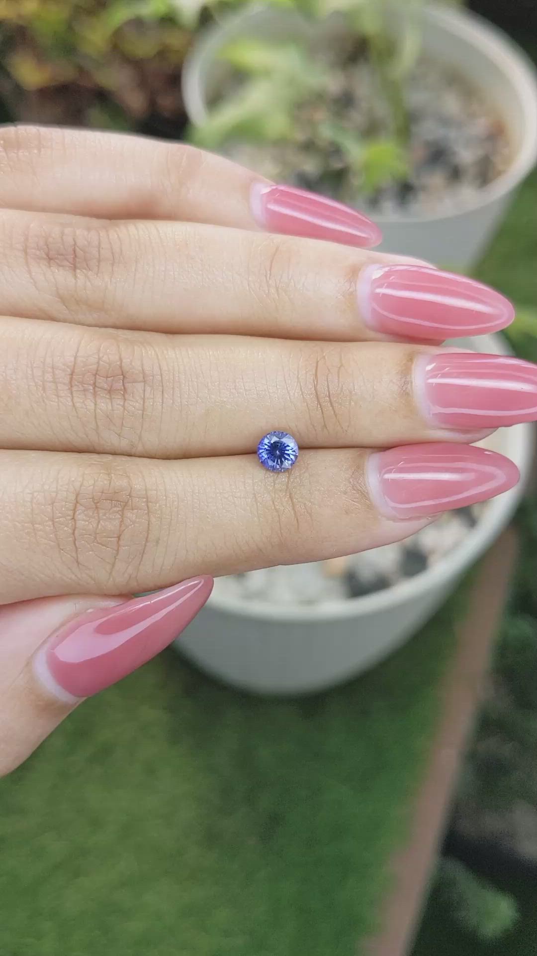 0.60 Ct. Blue Sapphire from Ceylon (Sri Lanka) Size Video
