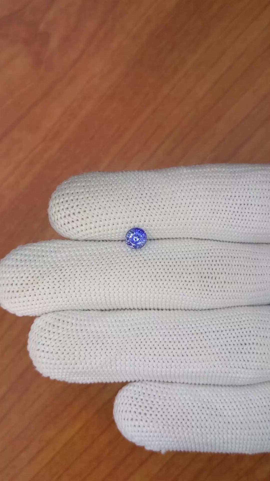 0.60 Ct. Blue Sapphire from Ceylon (Sri Lanka) Size Video