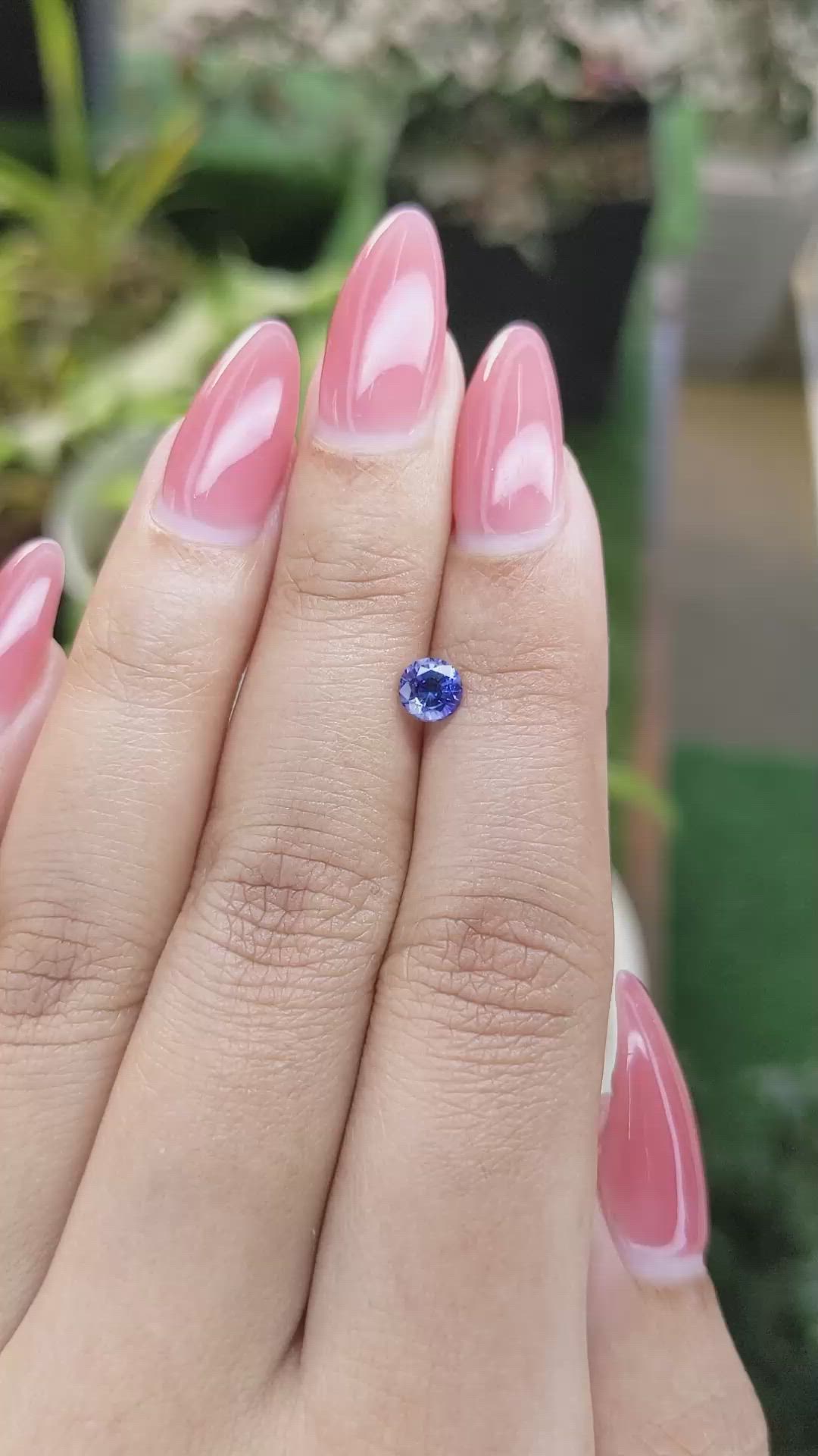 0.60 Ct. Blue Sapphire from Ceylon (Sri Lanka) Size Video
