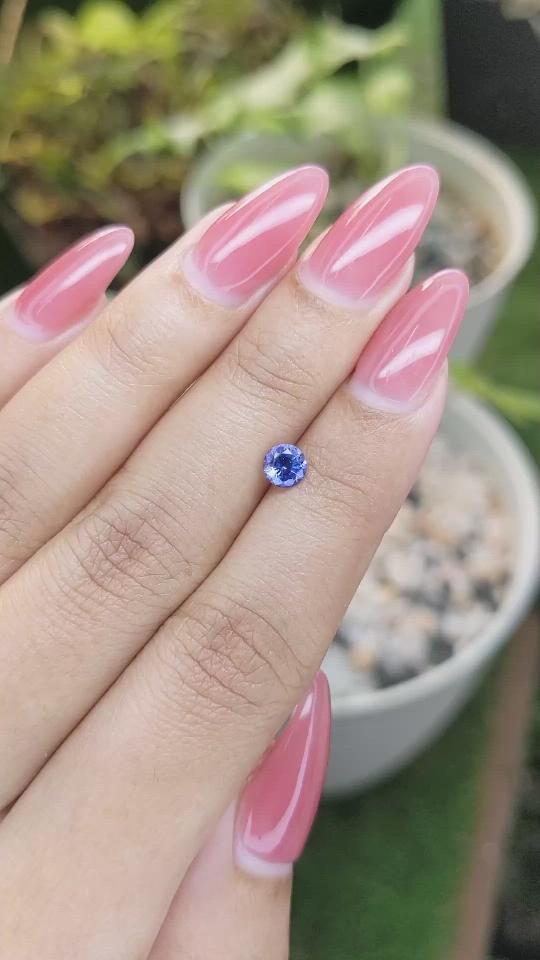 0.60 Ct. Blue Sapphire from Ceylon (Sri Lanka) Size Video