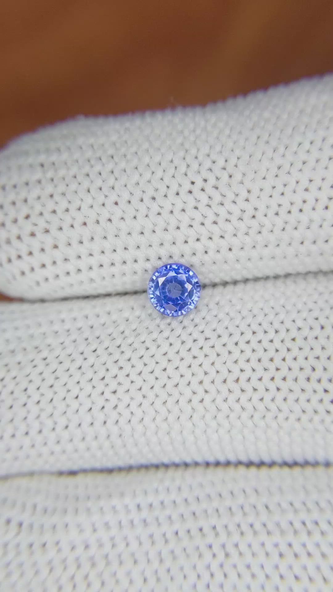 0.45 Ct. Blue Sapphire from Ceylon (Sri Lanka) Size Video