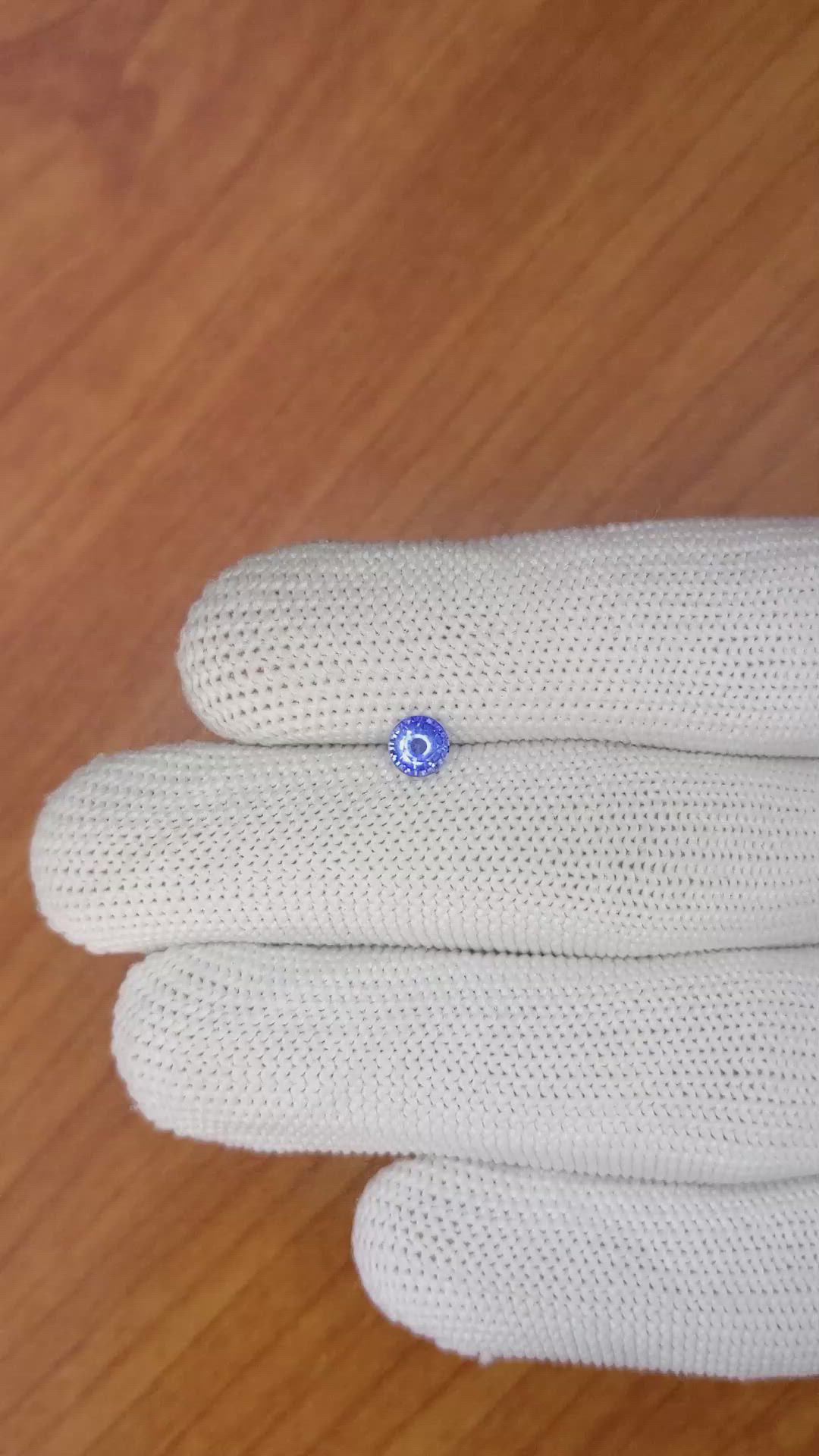 0.45 Ct. Blue Sapphire from Ceylon (Sri Lanka) Size Video