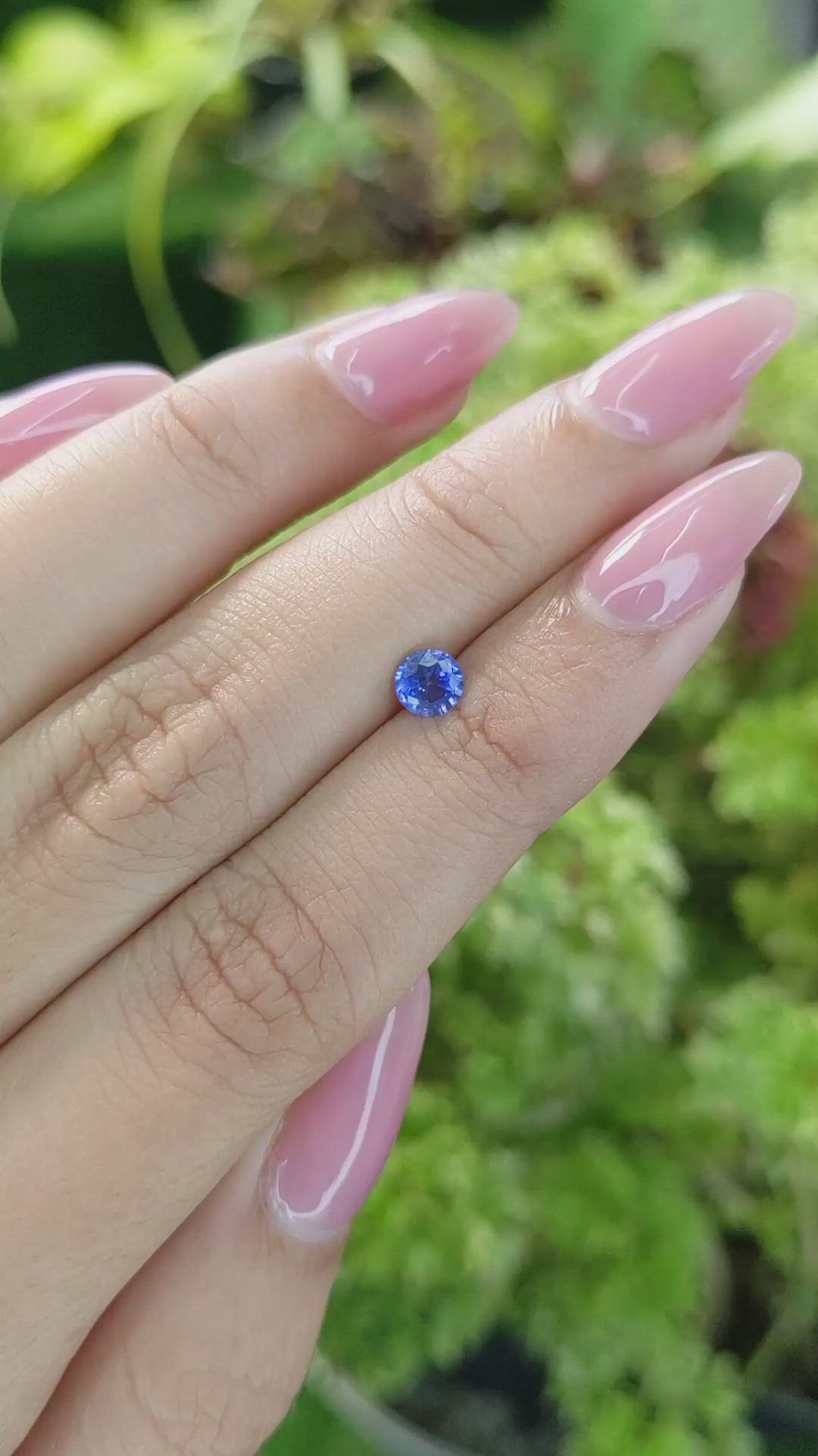 0.45 Ct. Blue Sapphire from Ceylon (Sri Lanka) Size Video