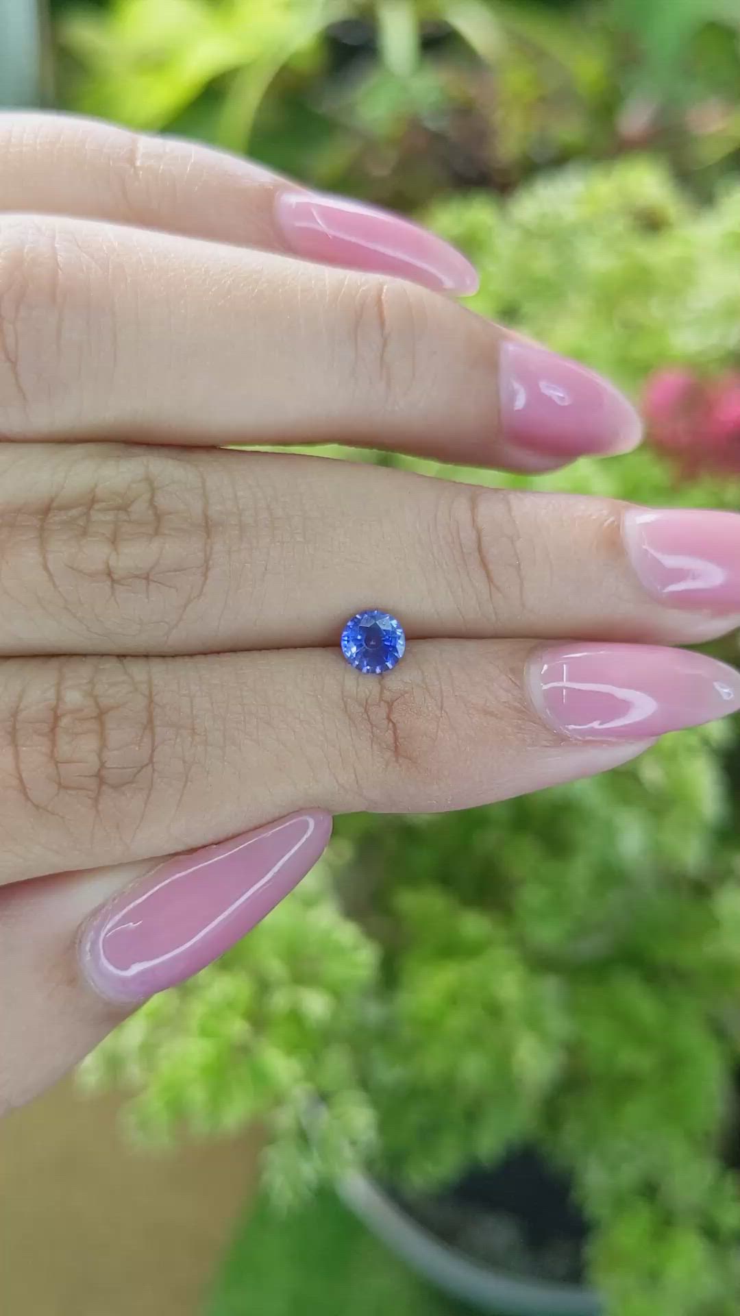 0.45 Ct. Blue Sapphire from Ceylon (Sri Lanka) Size Video