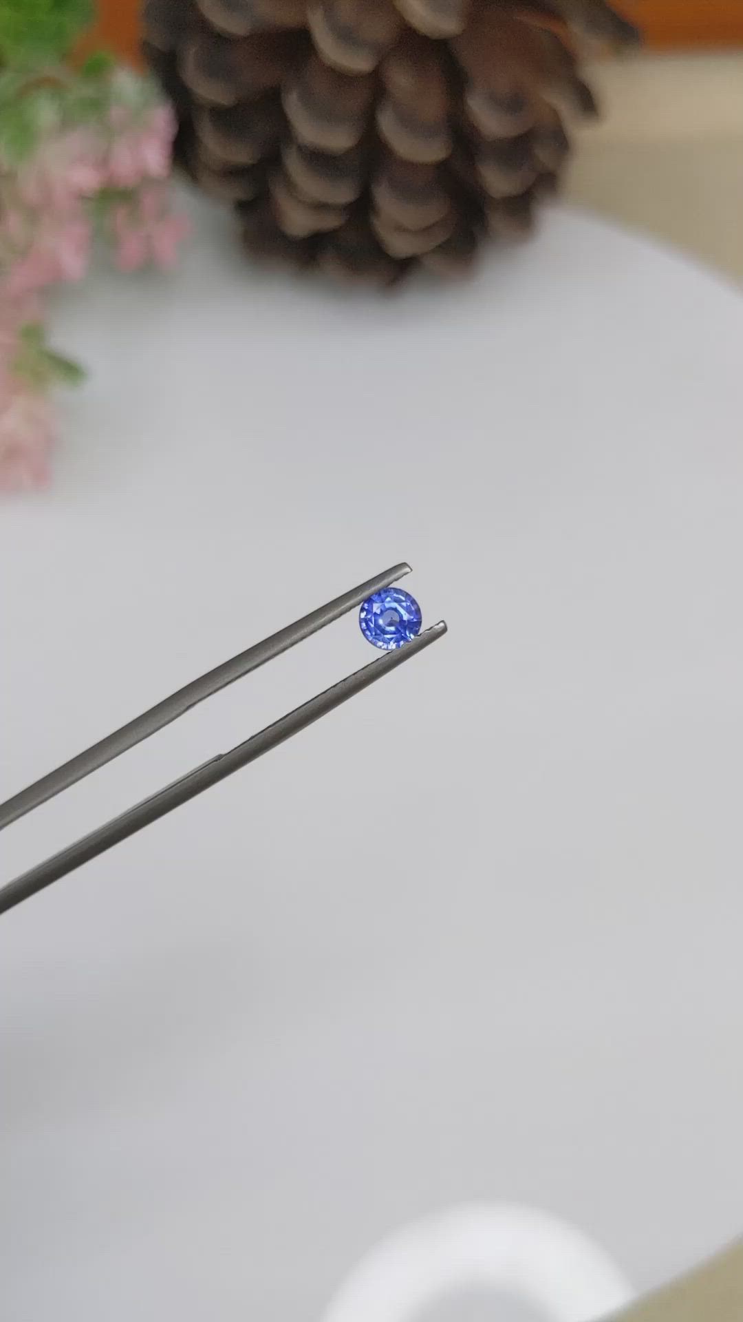 0.45 Ct. Blue Sapphire from Ceylon (Sri Lanka) Size Video