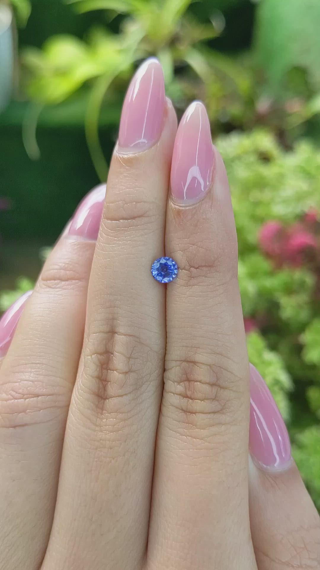 0.45 Ct. Blue Sapphire from Ceylon (Sri Lanka) Size Video